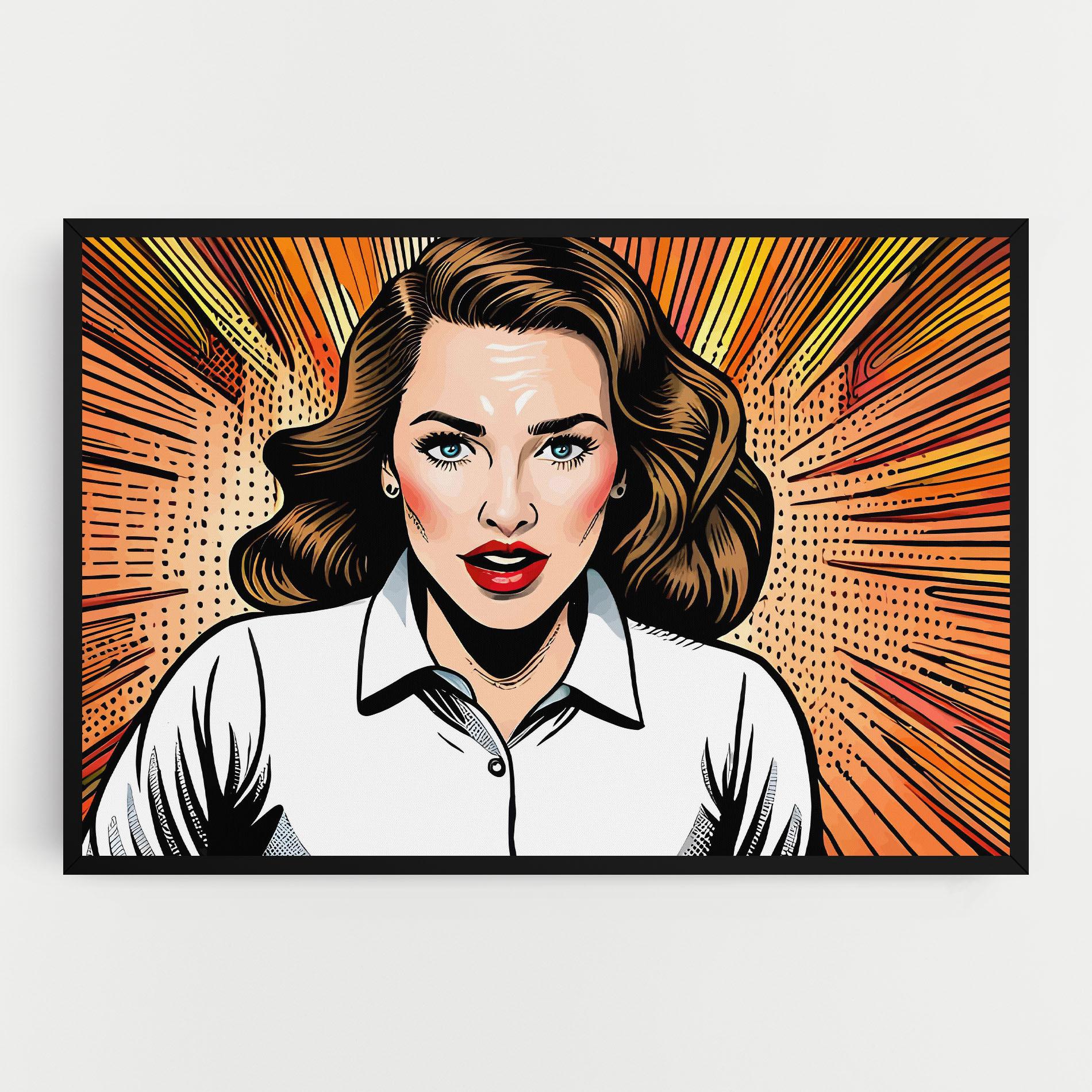 Vászonkép Blue Eye Pop Art mockup 0