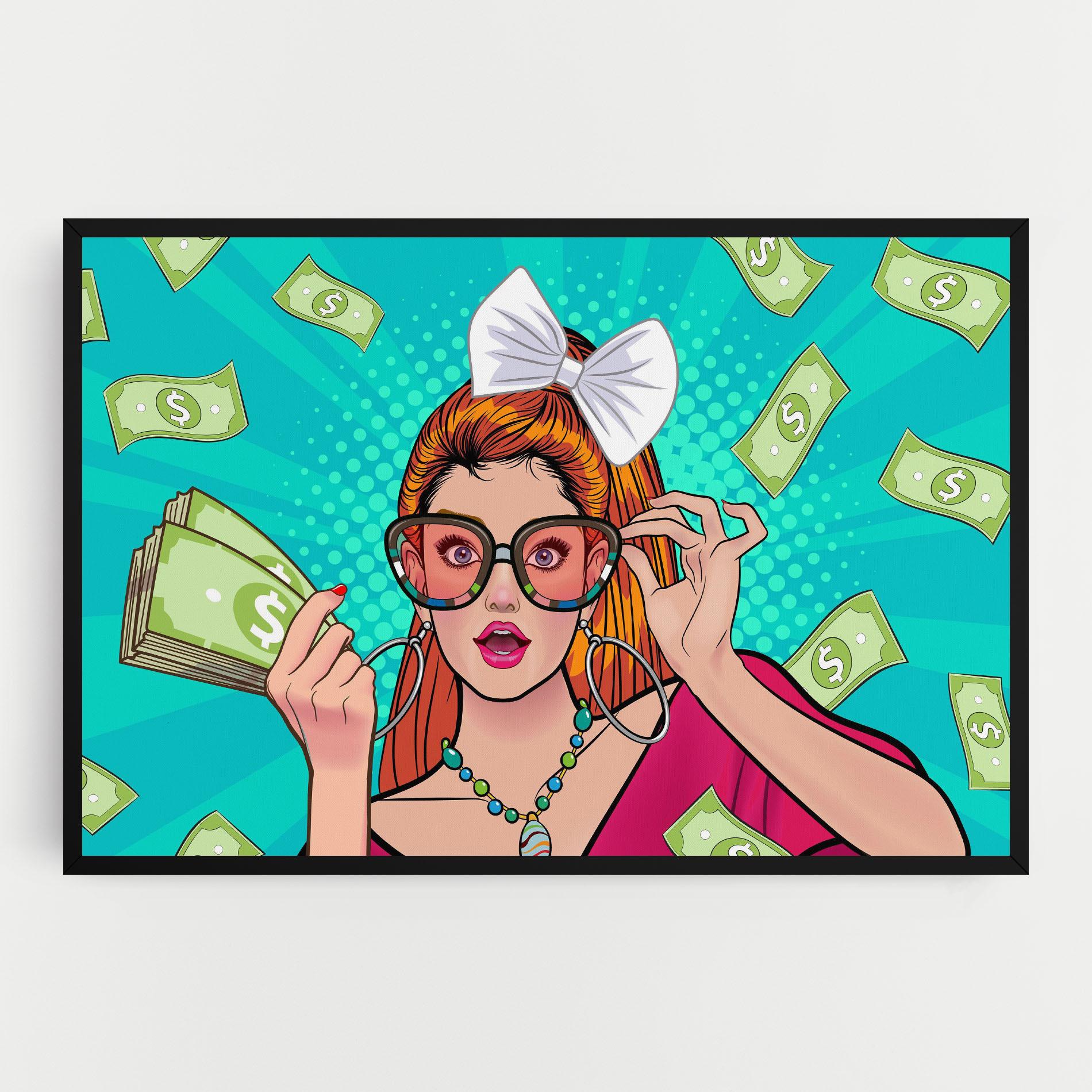 Vászonkép Money Pop Art mockup 0