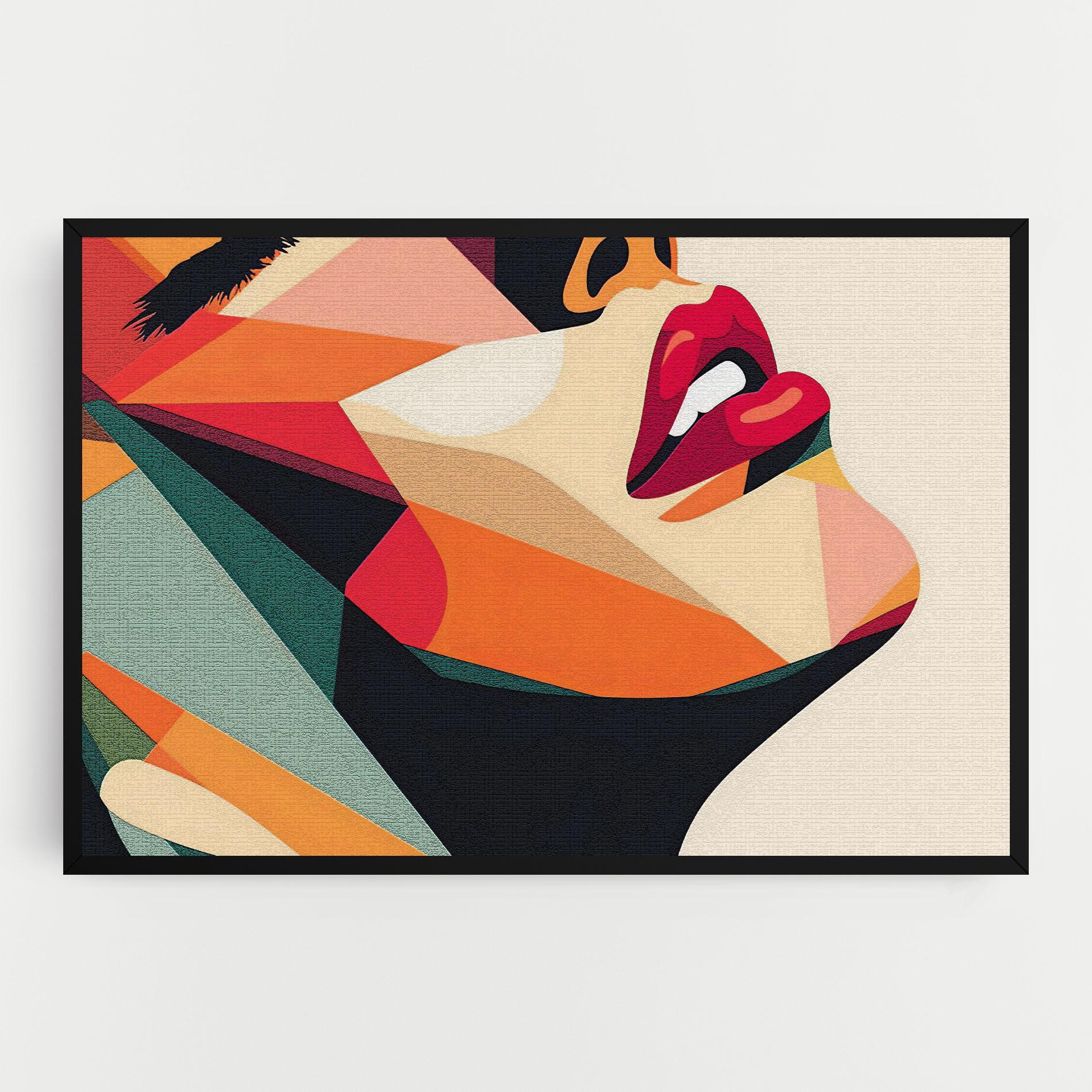 Vászonkép Pop Art Lips mockup 0