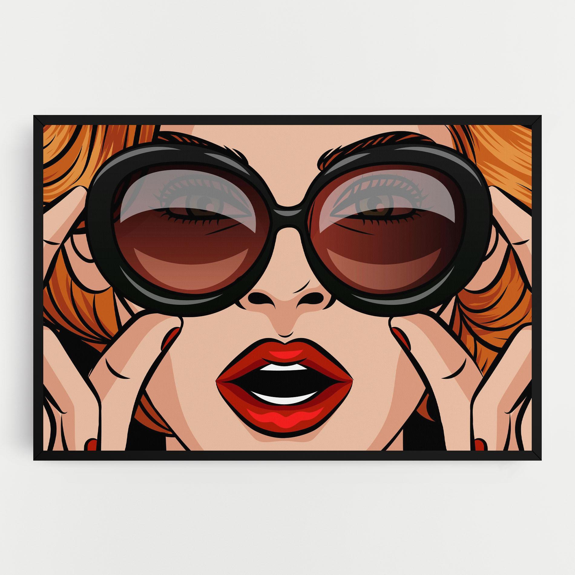 Vászonkép Pop Glasses Woman mockup 0