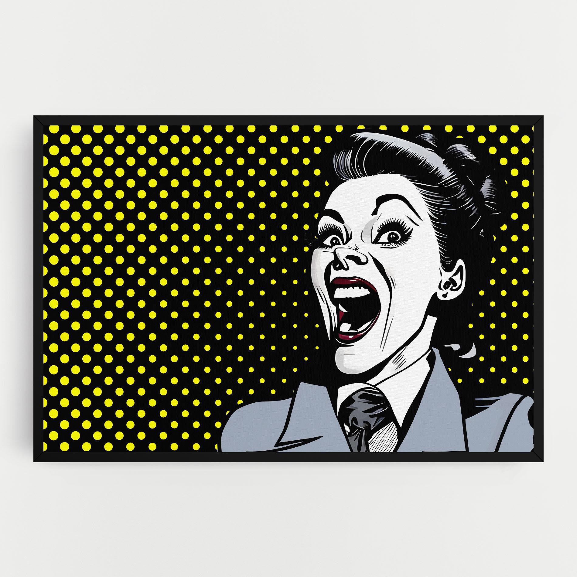 Vászonkép Screaming Pop Art mockup 0