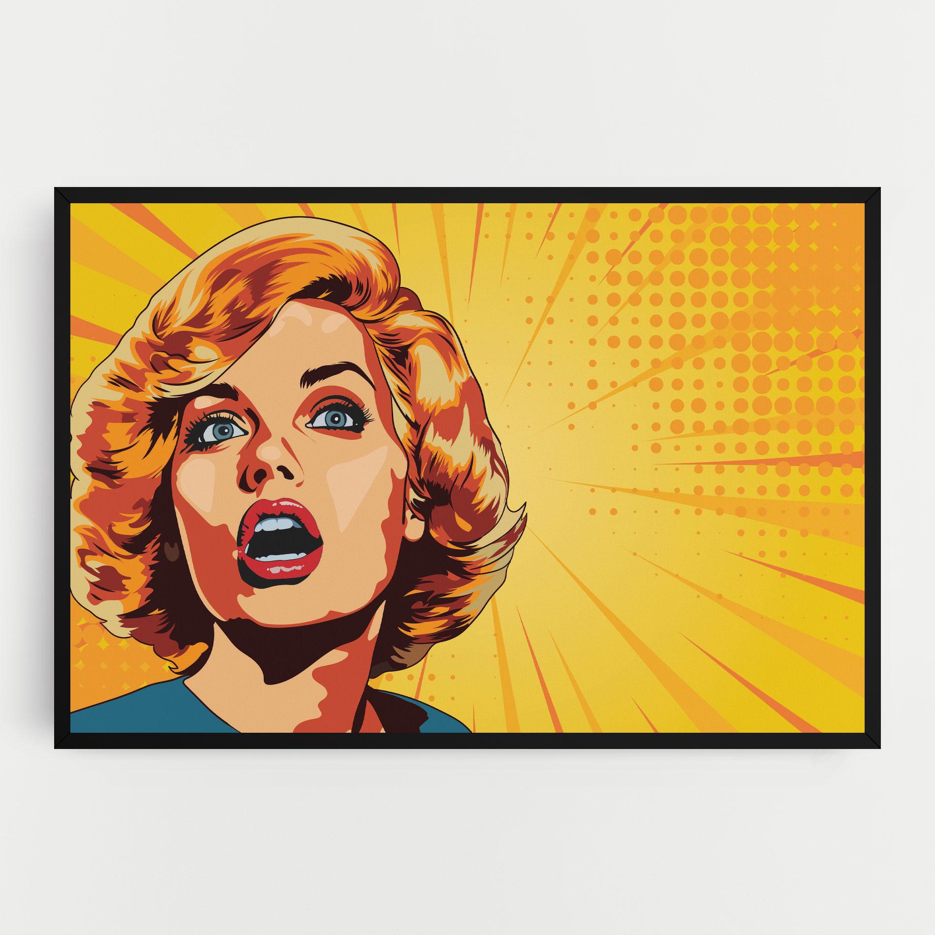 Vászonkép Surprised Blonde Lady mockup 0