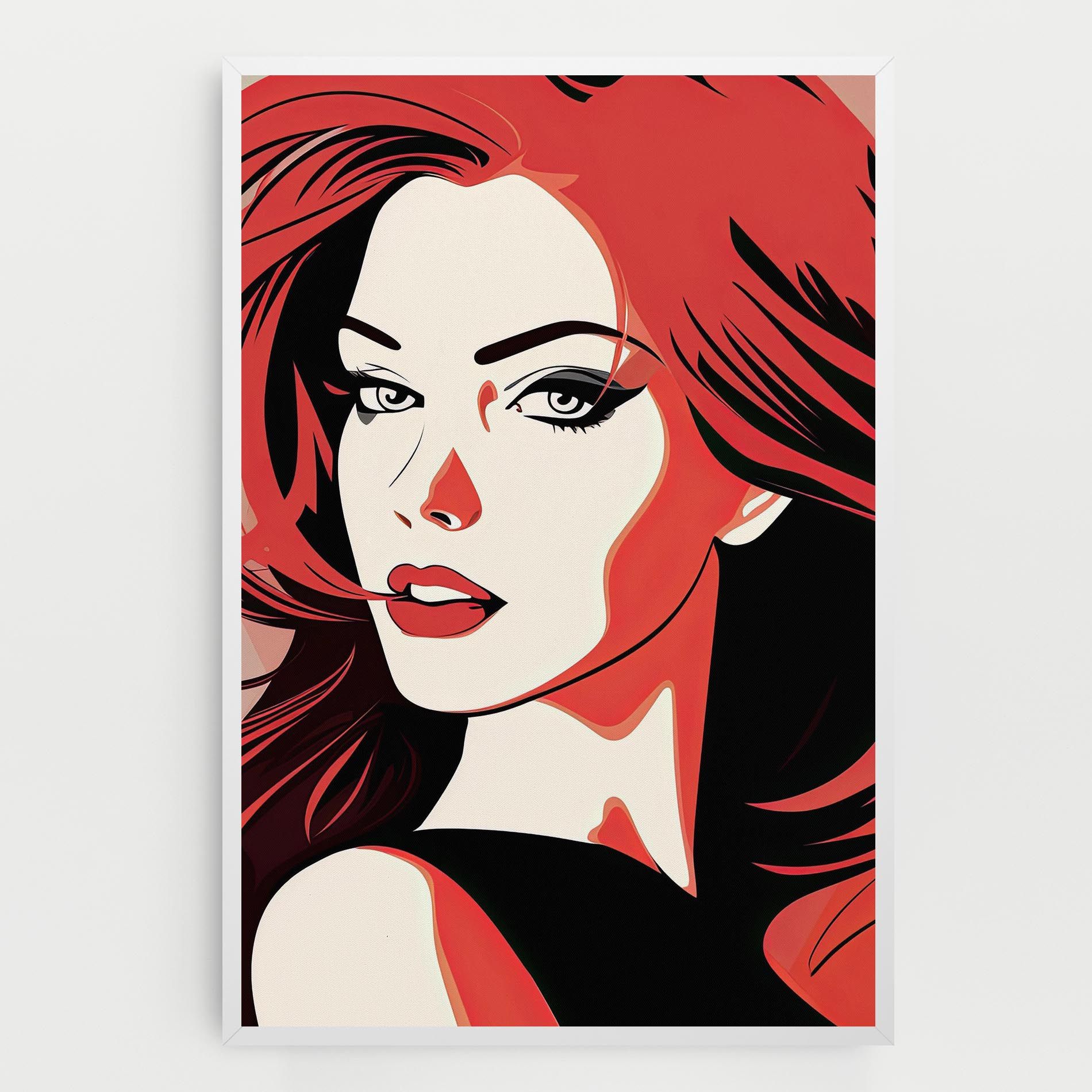 Red Hair Pop Art mockup 0