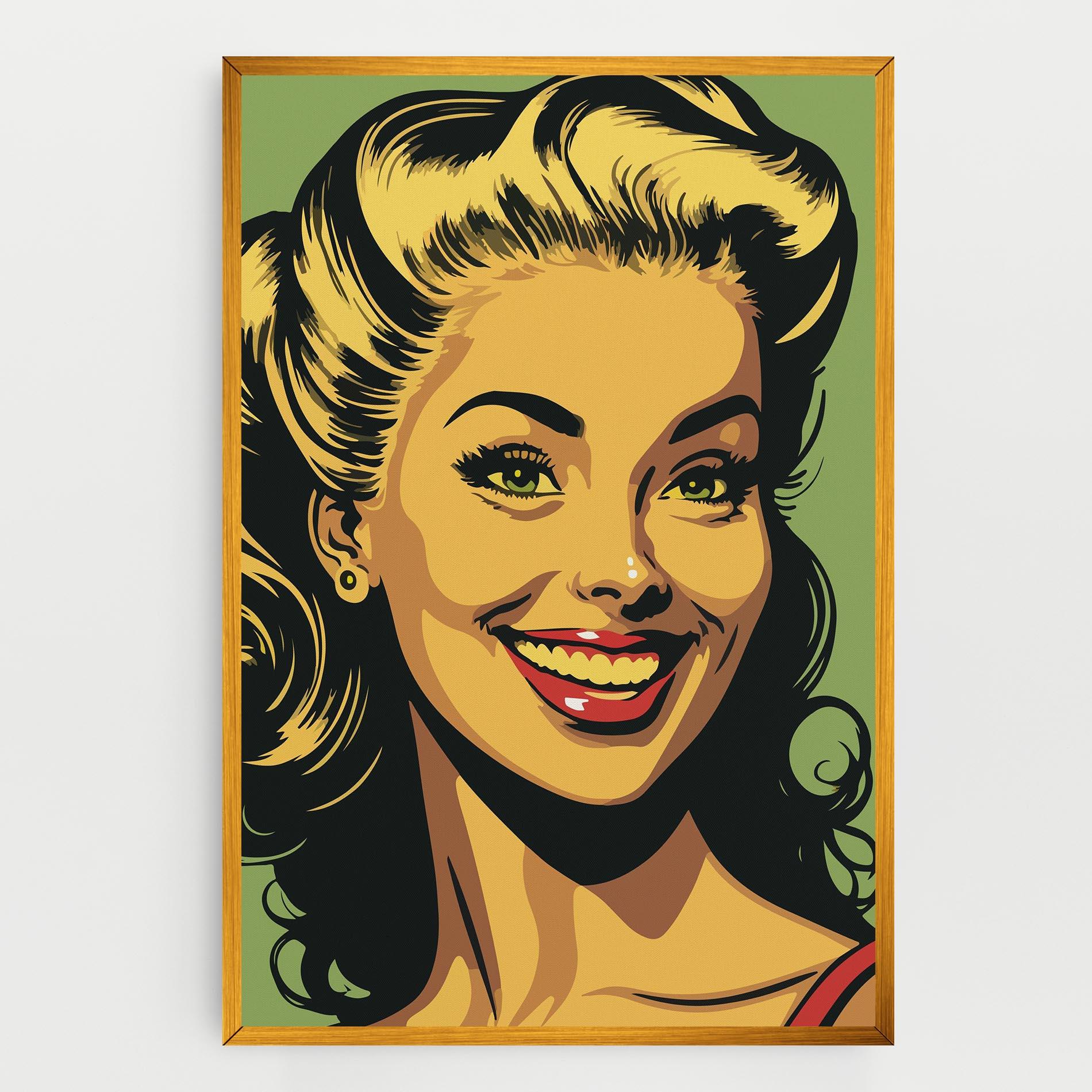 Vászonkép Green Light Pop Lady mockup 0