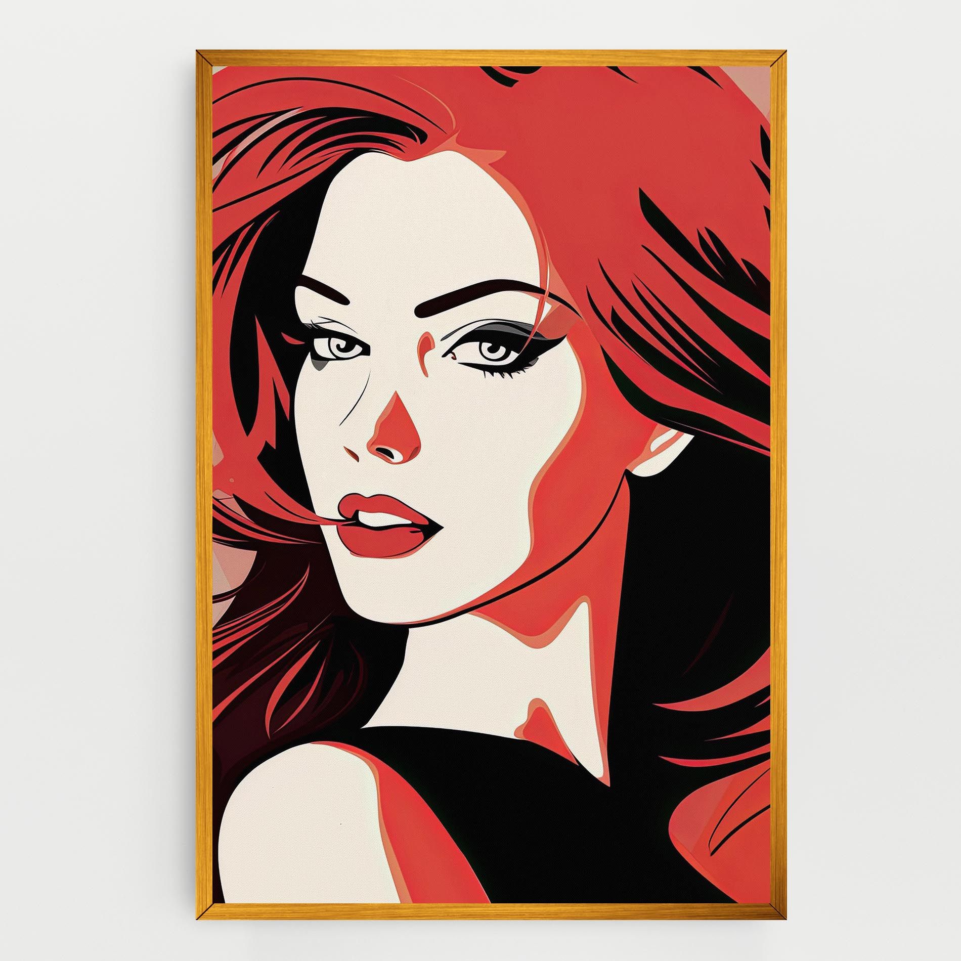 Red Hair Pop Art mockup 0