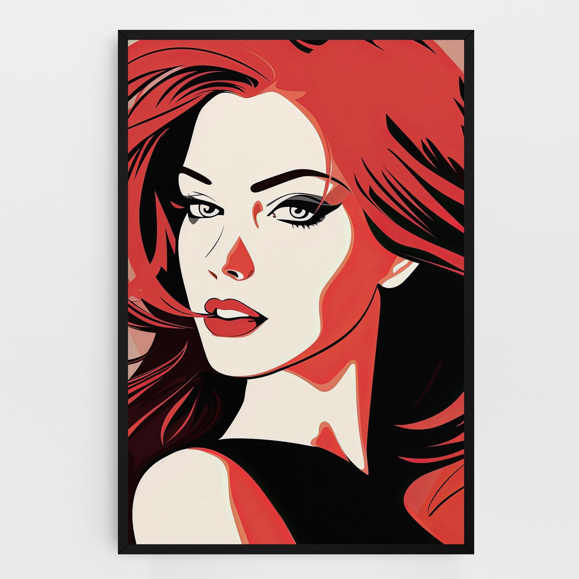 Red Hair Pop Art mockup 0