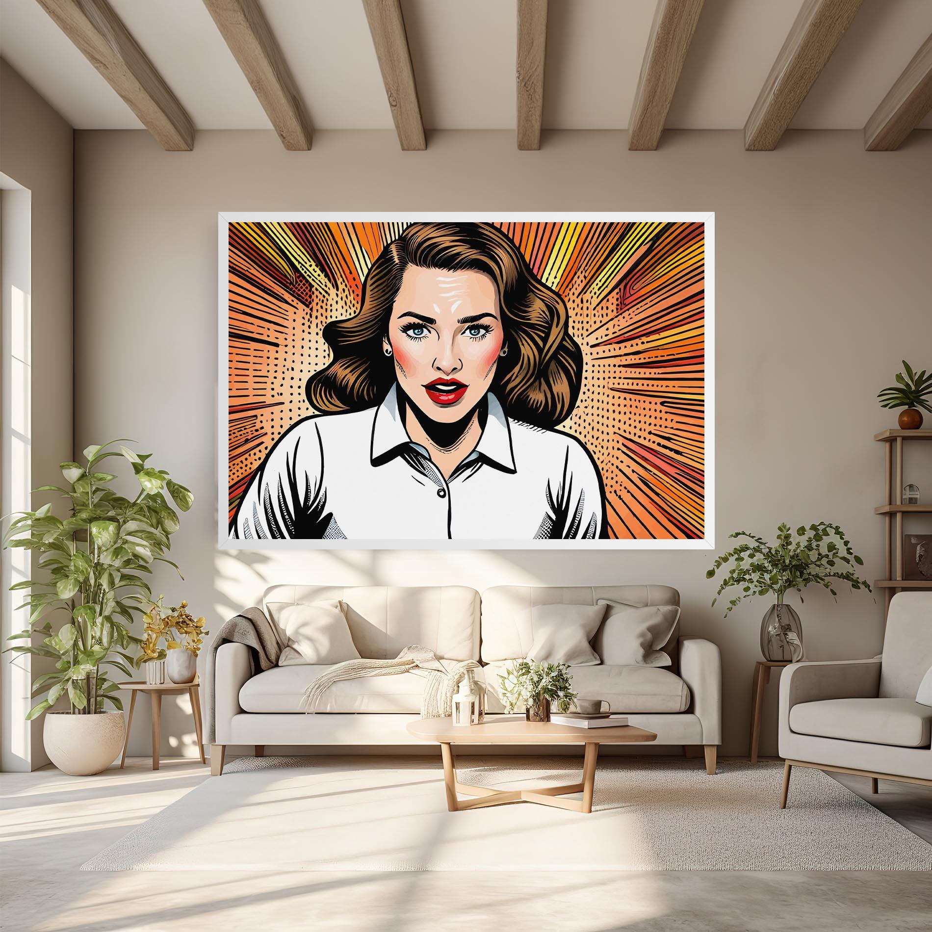 Vászonkép Blue Eye Pop Art mockup 6