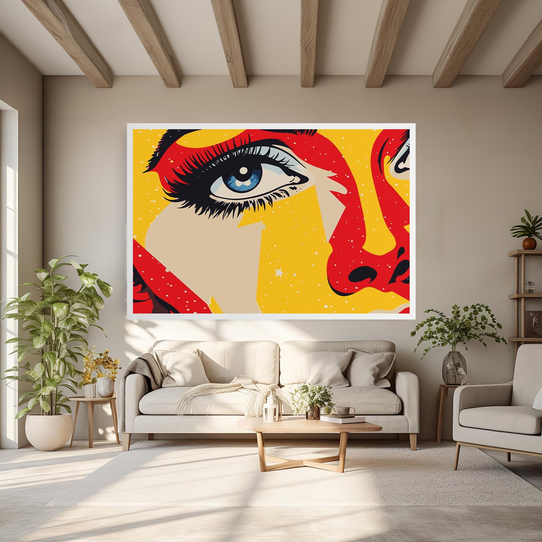 Vászonkép Blue Pop Eye mockup 6