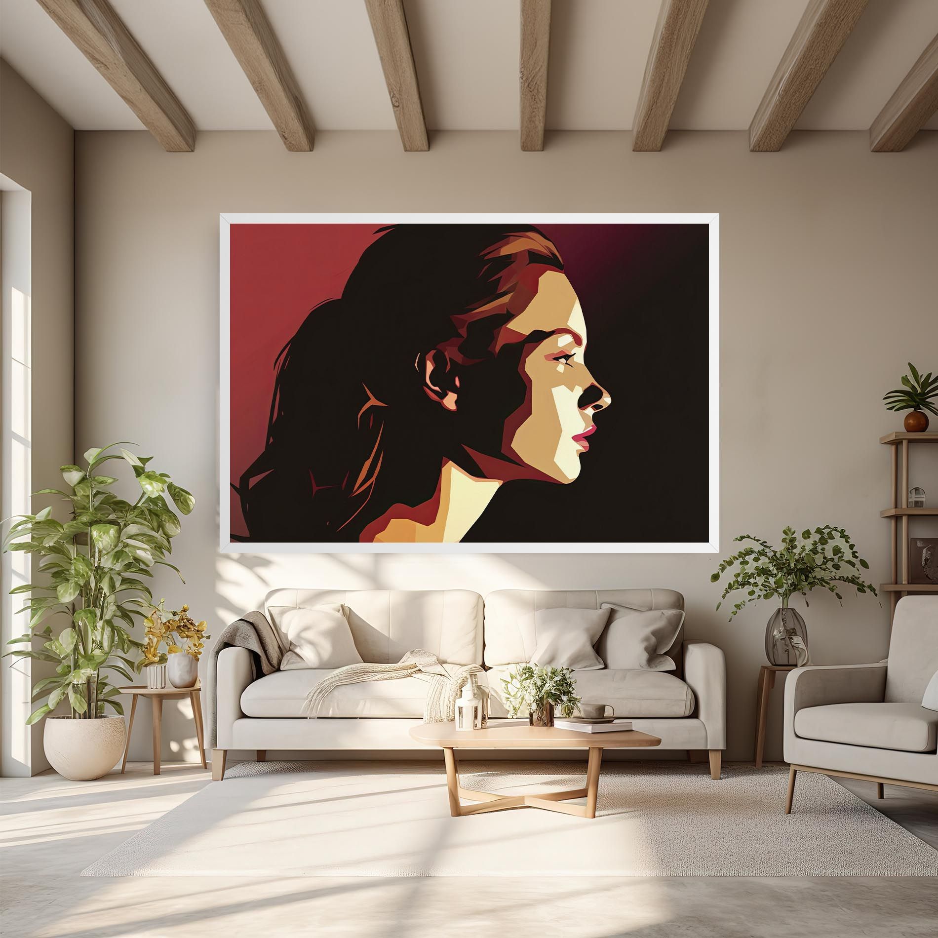 Cream Red Pop Art mockup 6