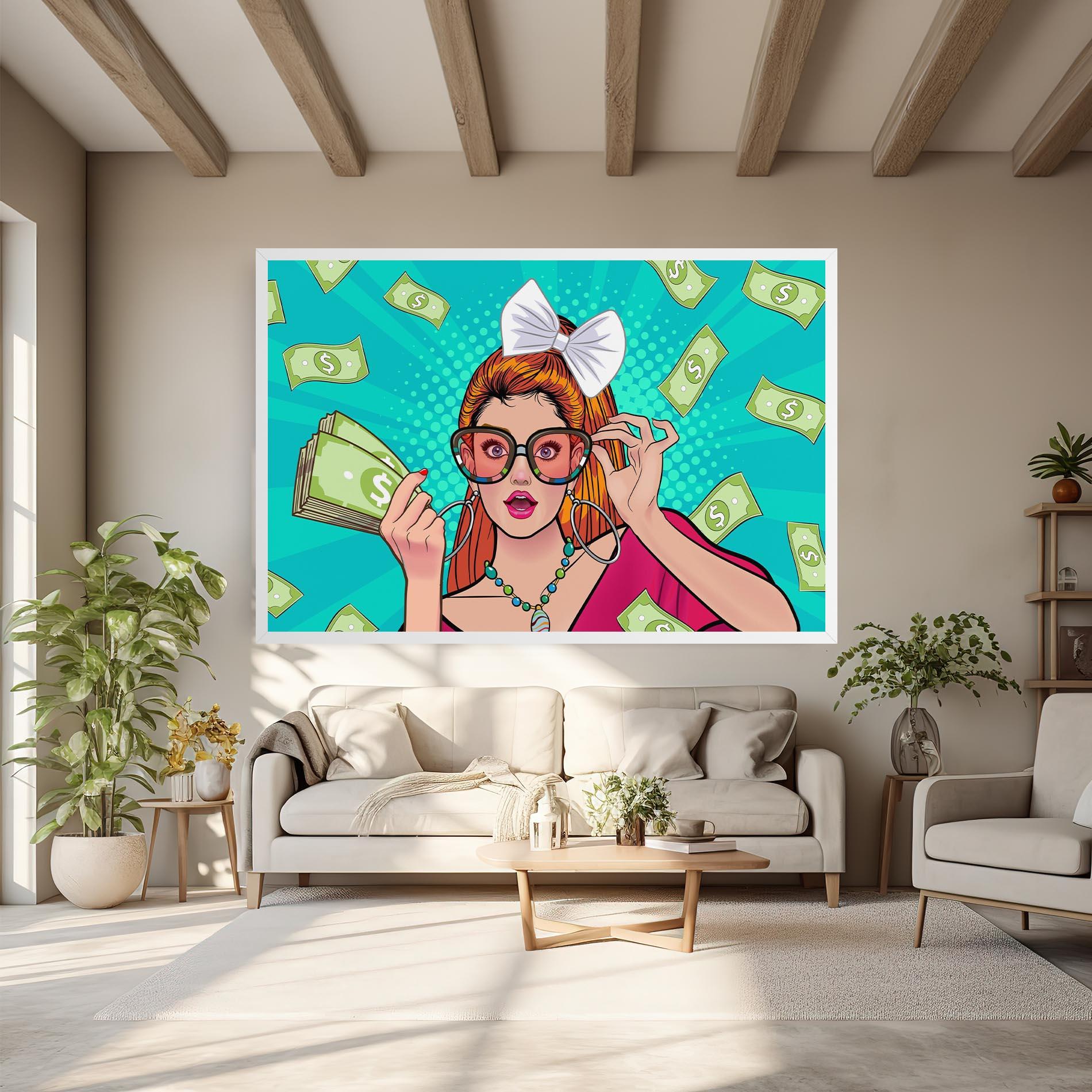 Vászonkép Money Pop Art mockup 6