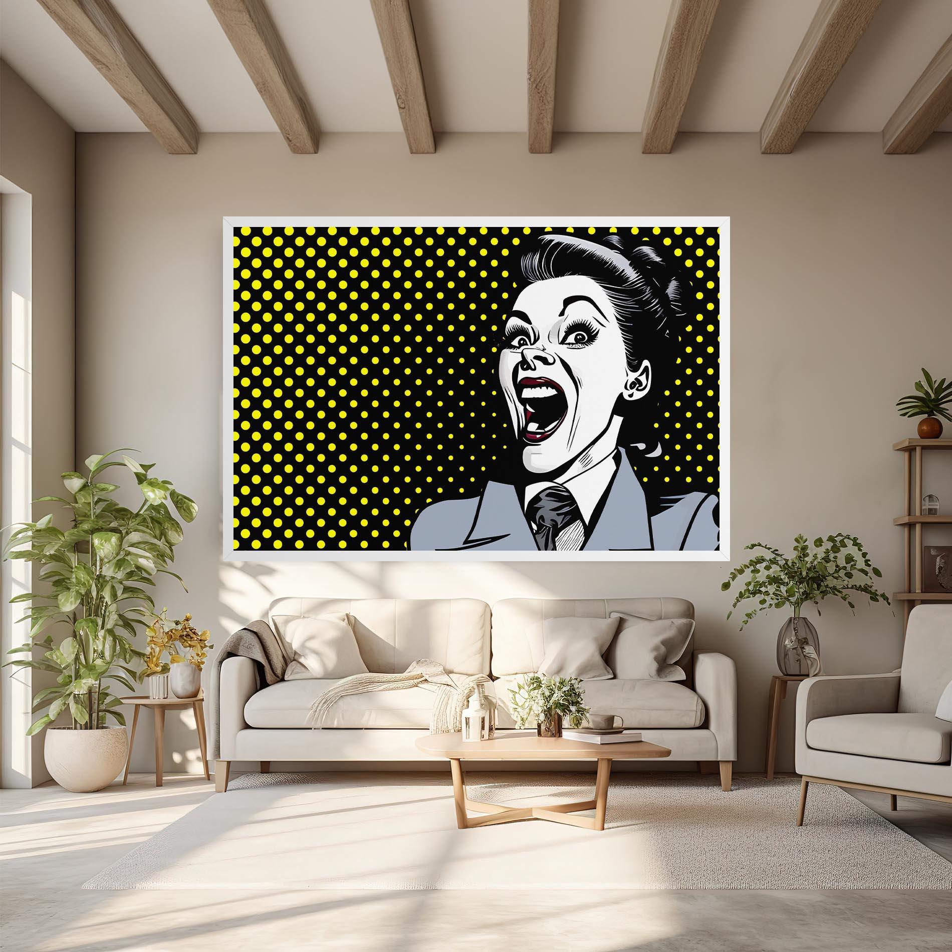 Vászonkép Screaming Pop Art mockup 6