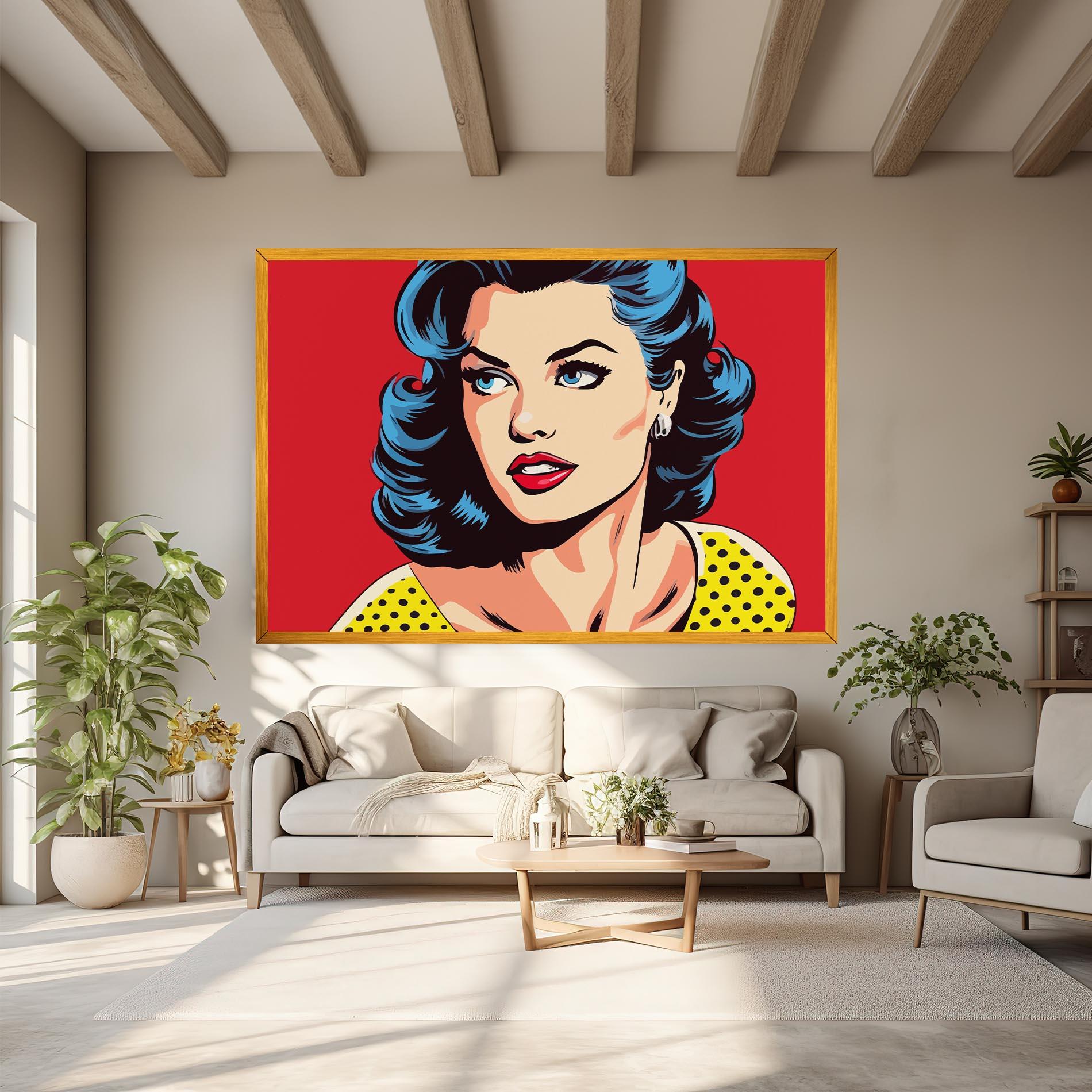 Vászonkép Blue Pop Eyes mockup 6