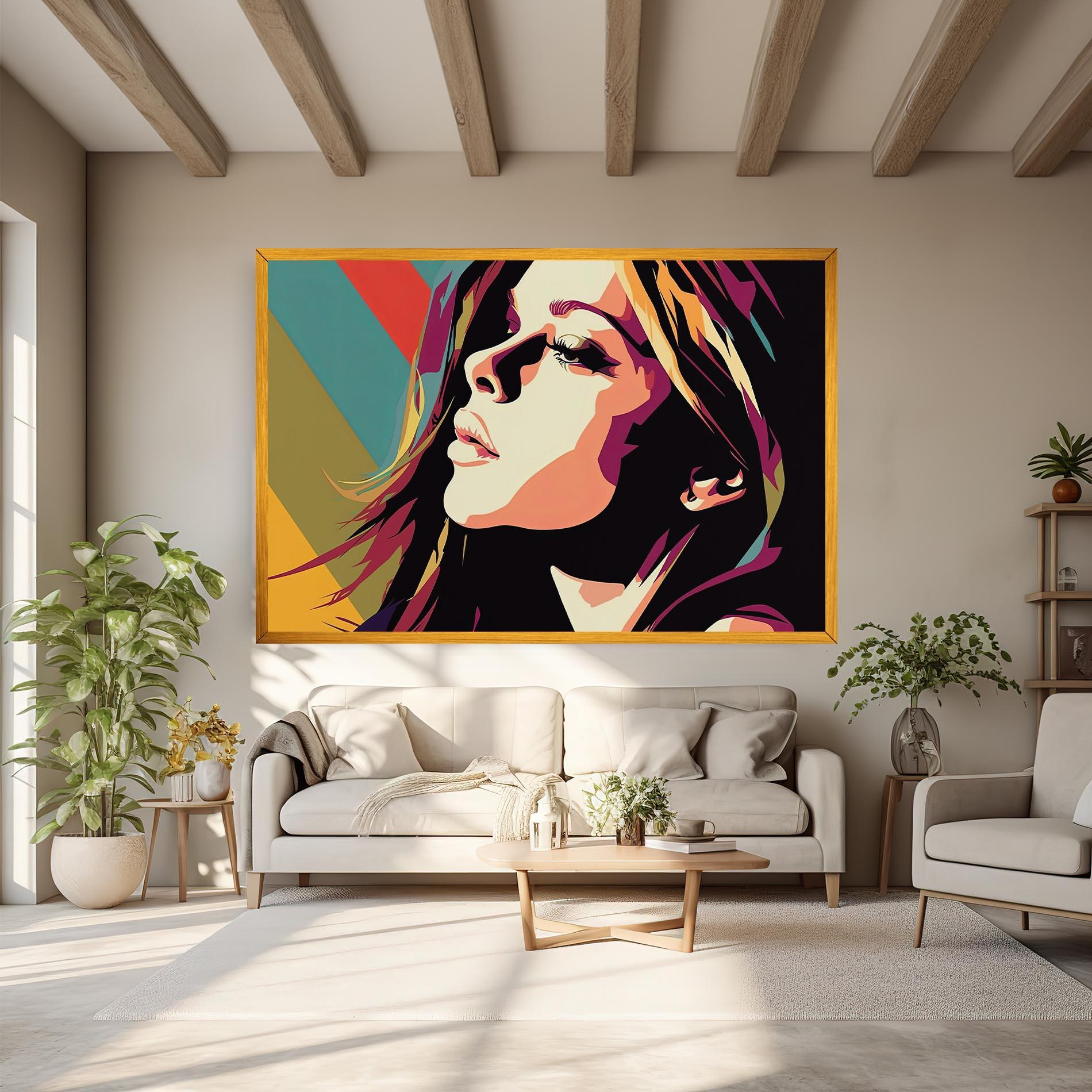 Vászonkép Cream Pop Art mockup 6