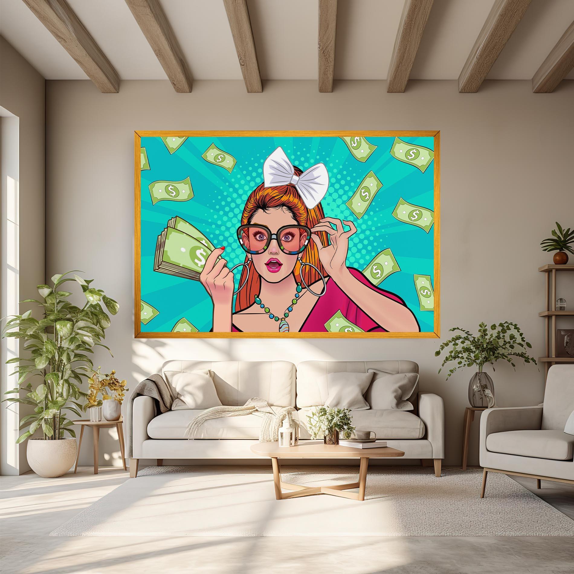 Vászonkép Money Pop Art mockup 6