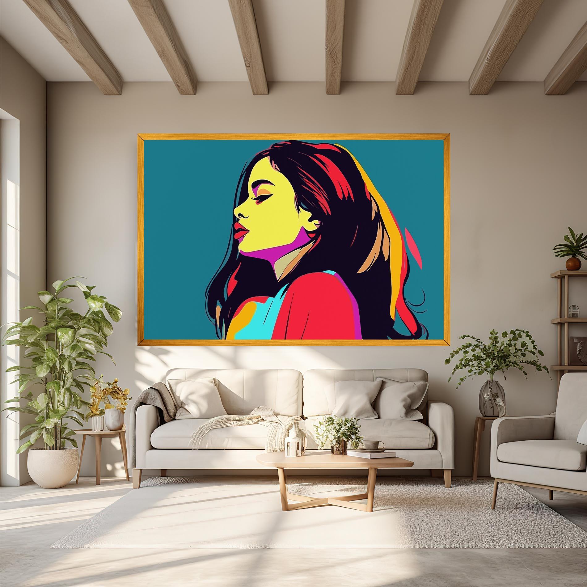 Vászonkép Pop Art Woman mockup 6