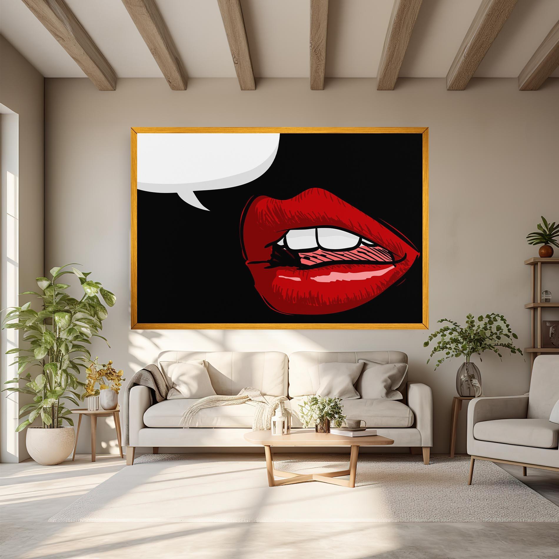 Vászonkép Pop Red Lips mockup 6