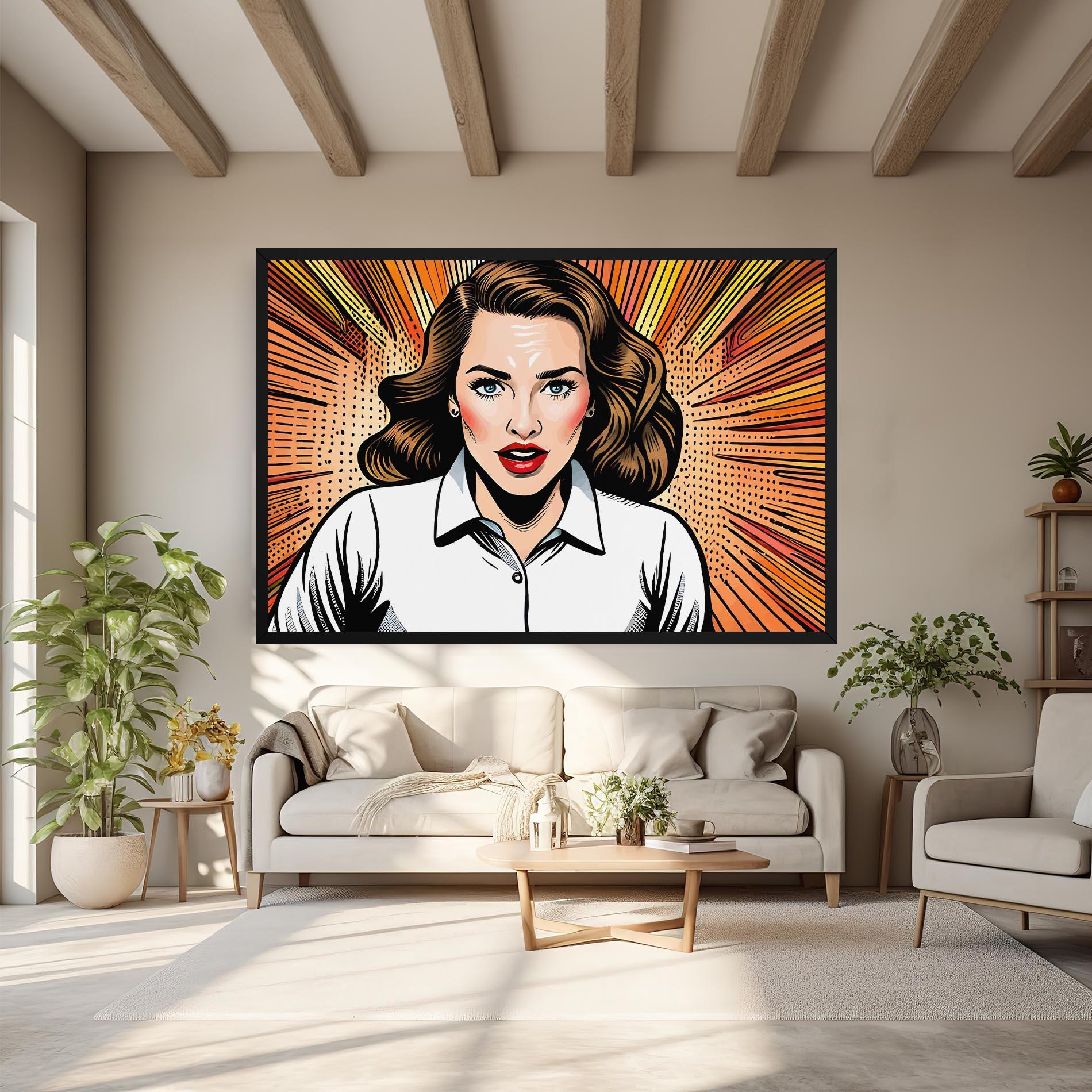 Vászonkép Blue Eye Pop Art mockup 6