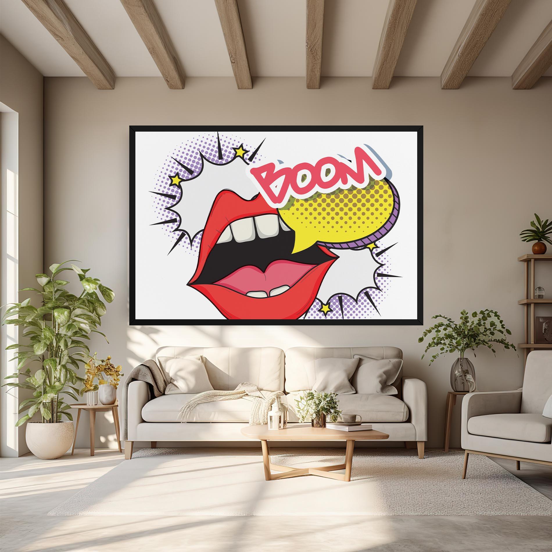 Vászonkép Boom Pop Art mockup 6