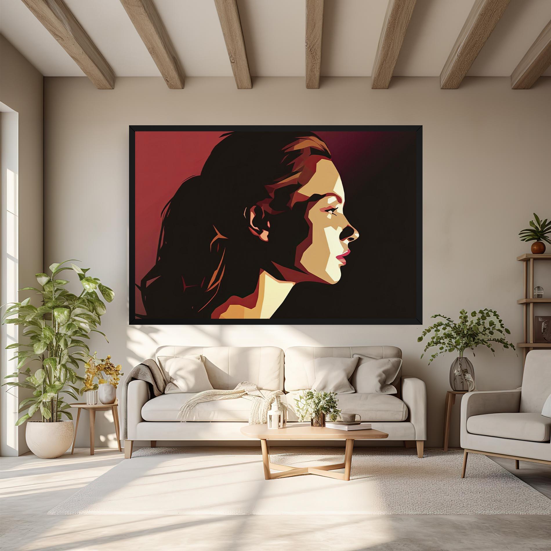 Vászonkép Cream Red Pop Art mockup 6