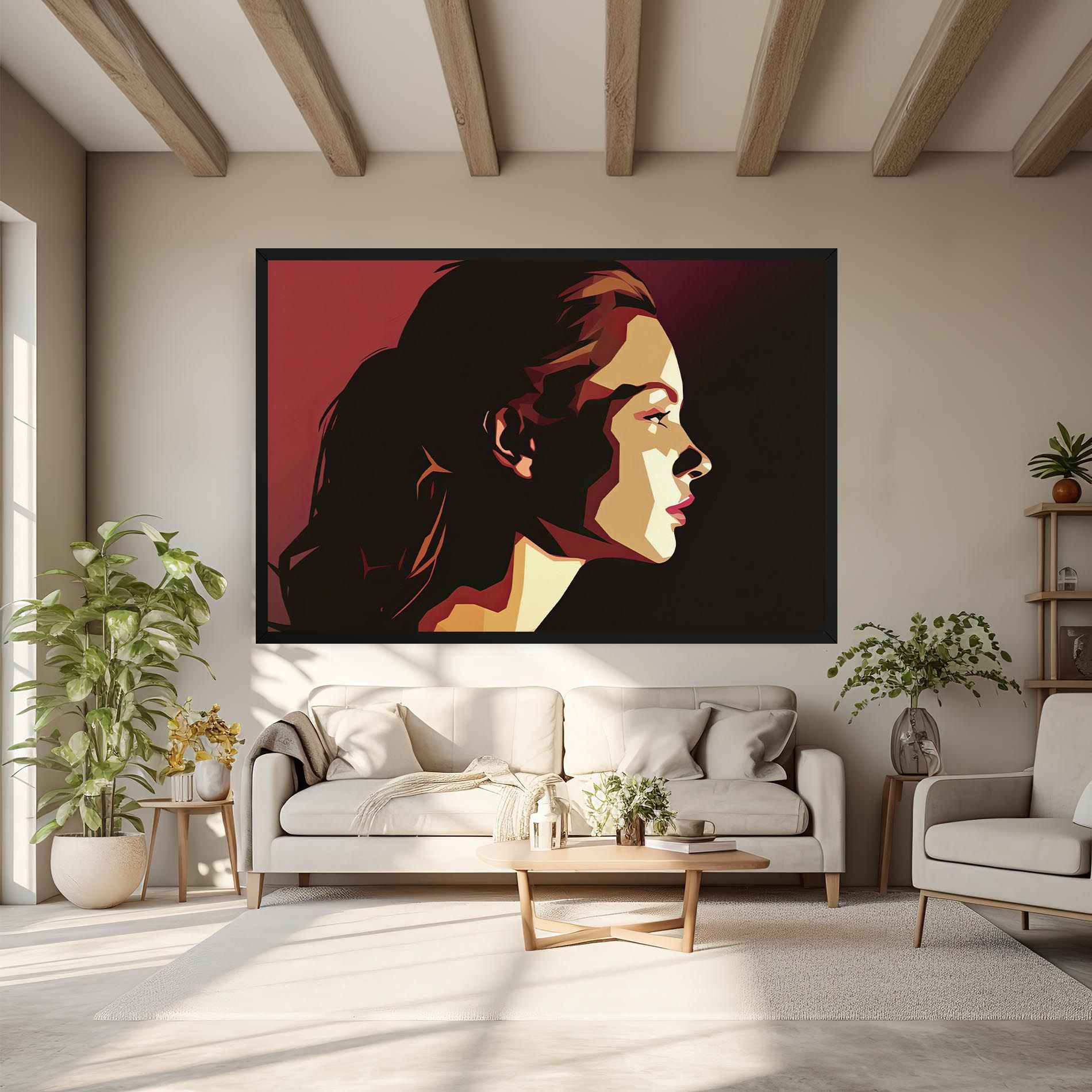 Cream Red Pop Art mockup 6