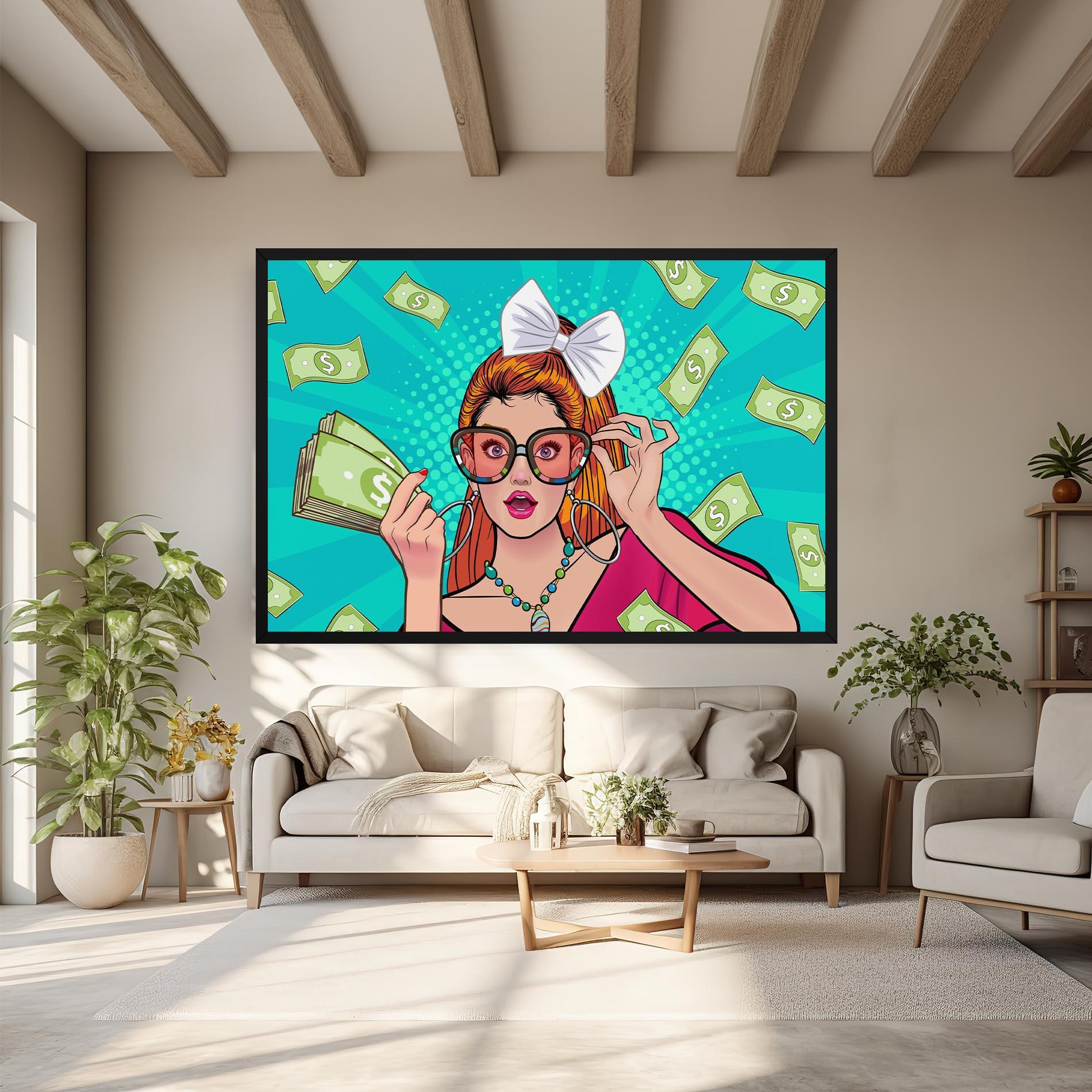 Vászonkép Money Pop Art mockup 6