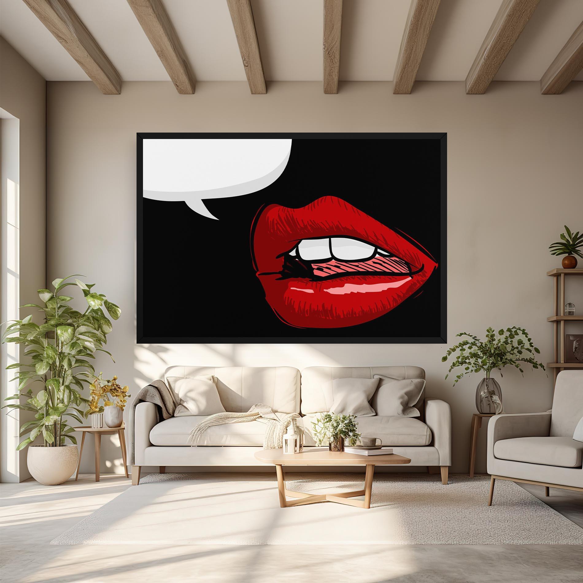Vászonkép Pop Red Lips mockup 6