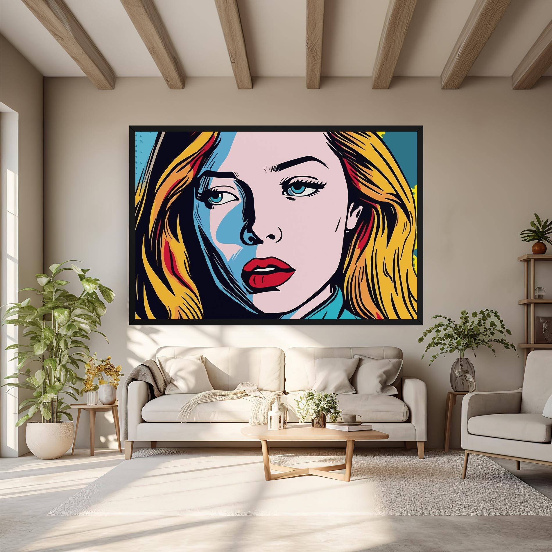 Vászonkép Pop Woman Art mockup 6