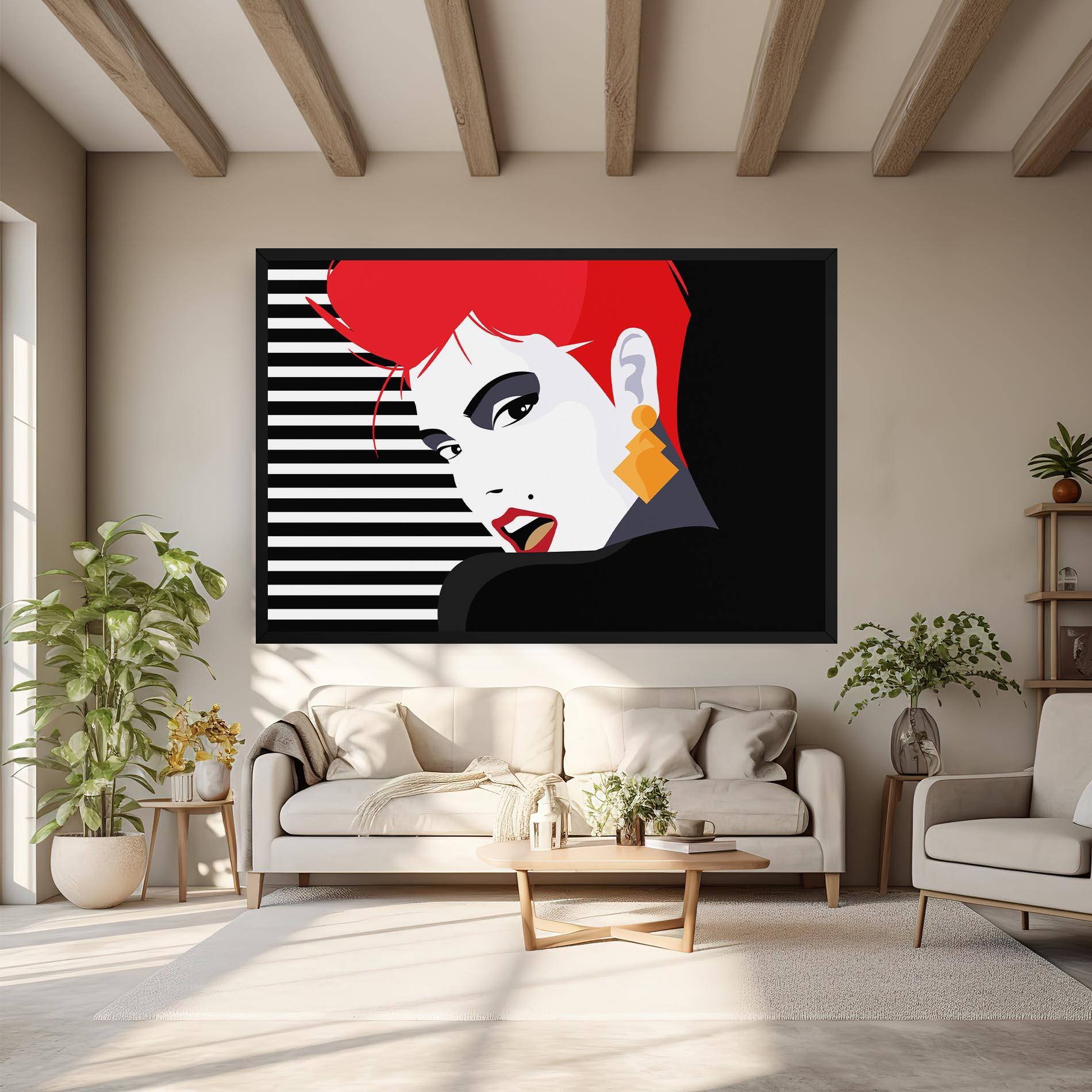 Vászonkép Red Pop Hair mockup 6