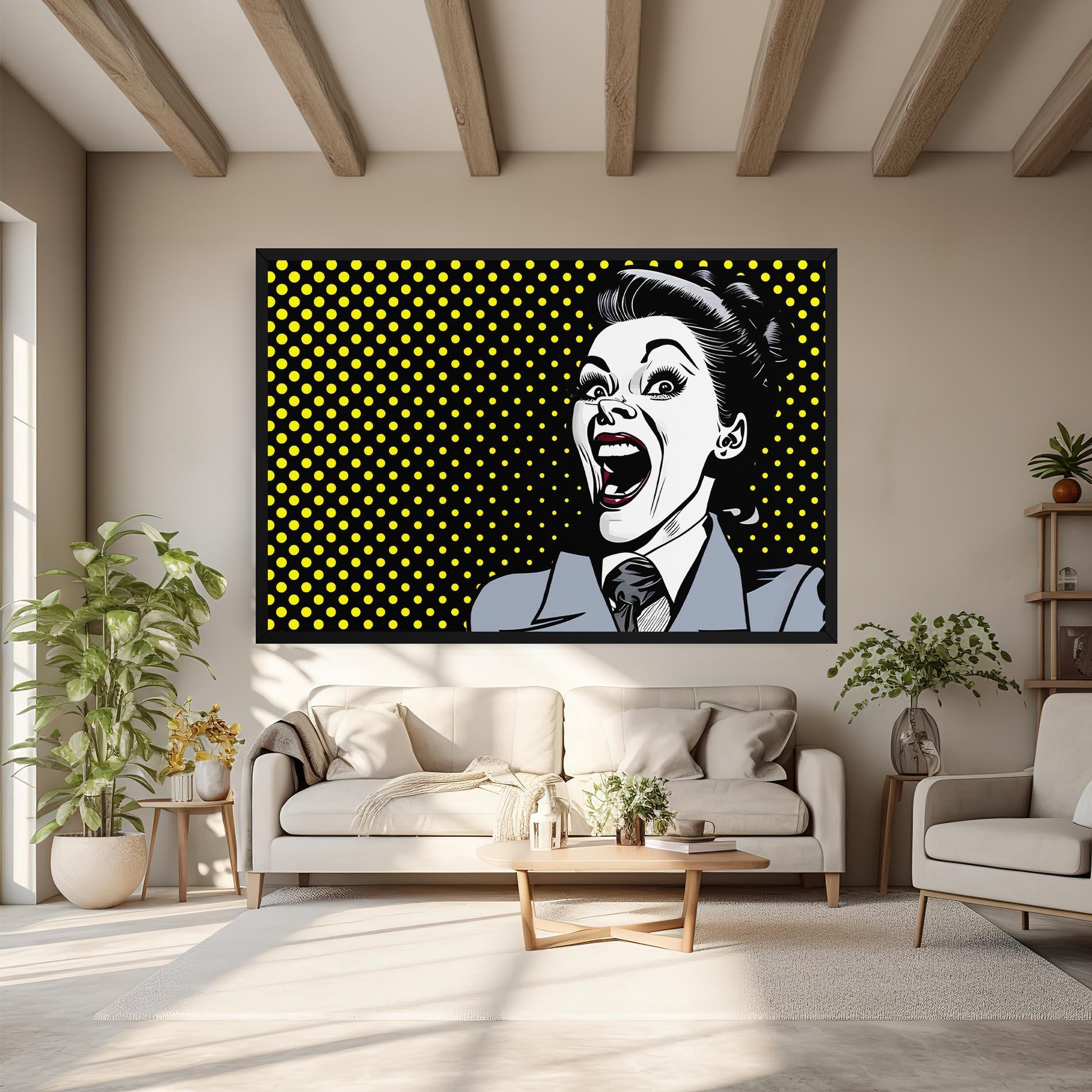 Vászonkép Screaming Pop Art mockup 6