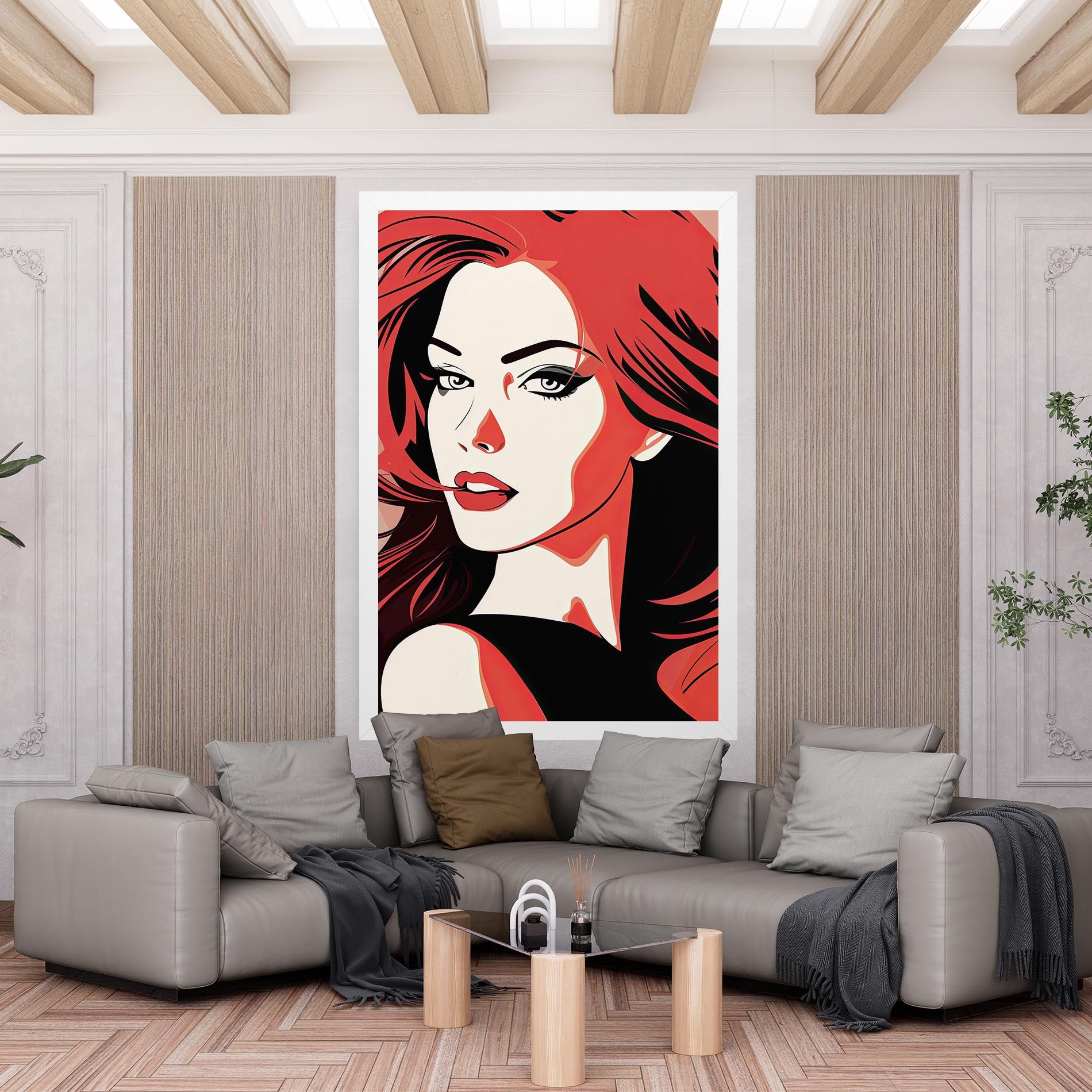 Red Hair Pop Art mockup 6