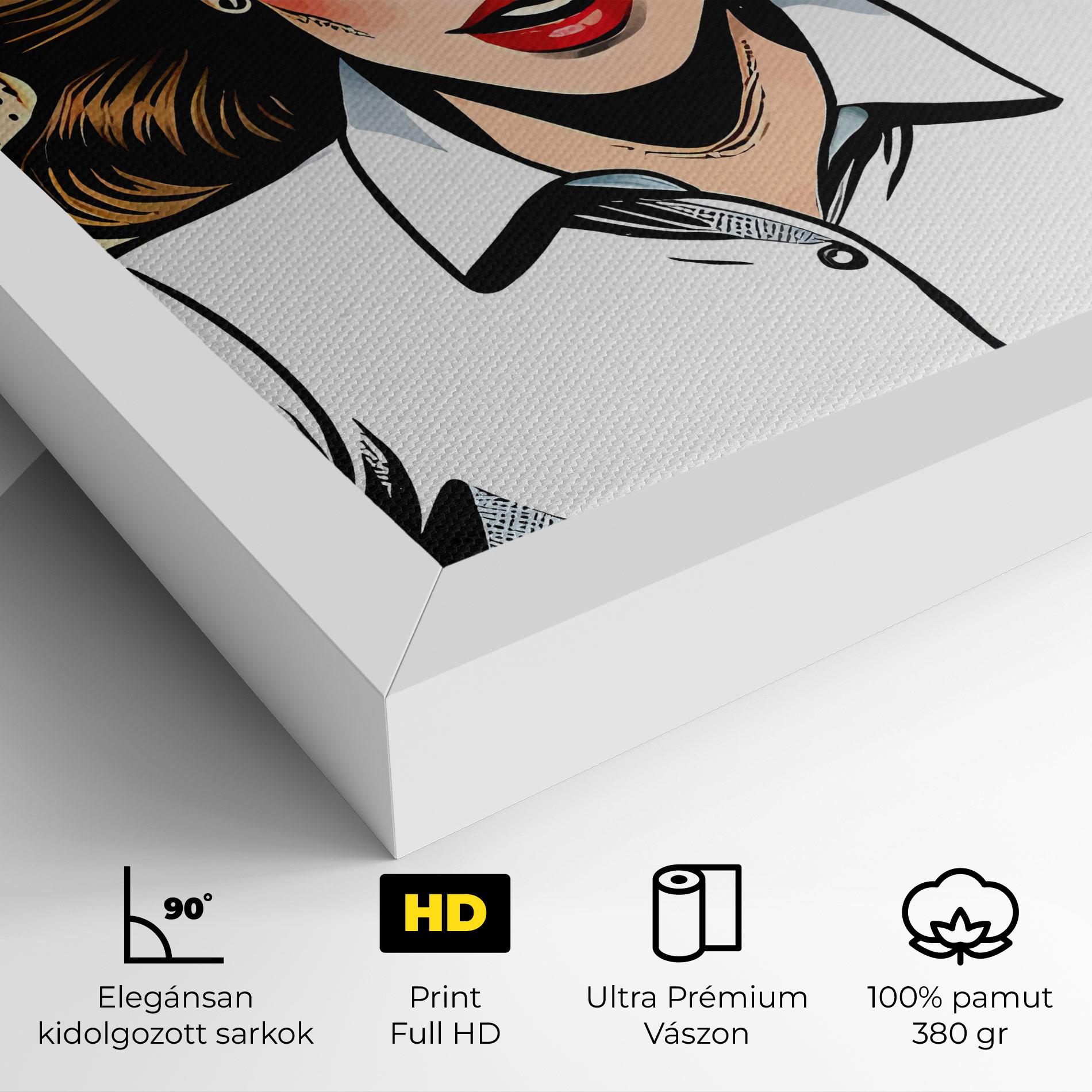 Vászonkép Blue Eye Pop Art mockup 4