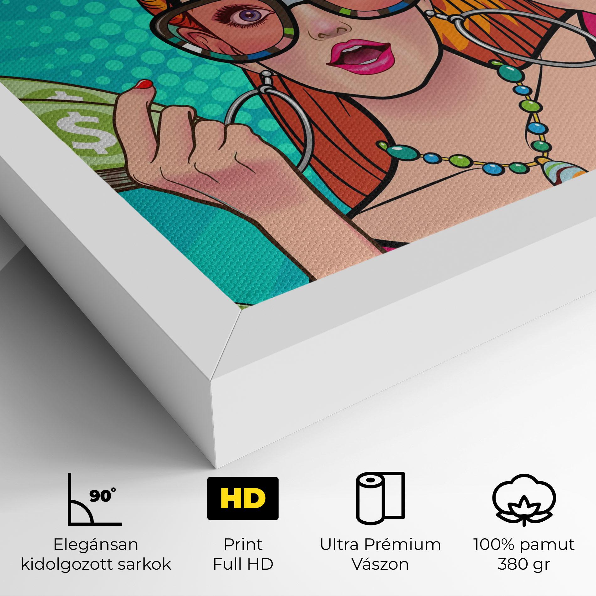 Vászonkép Money Pop Art mockup 4