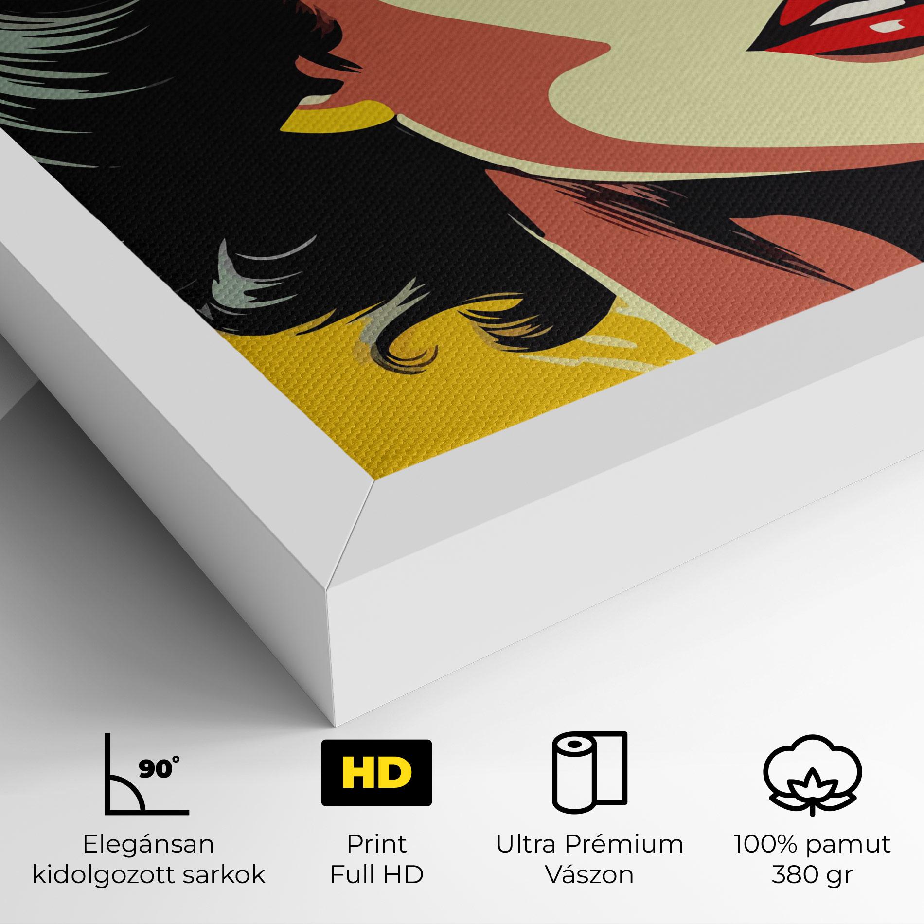 Vászonkép Pop Art Pretty Lady mockup 4