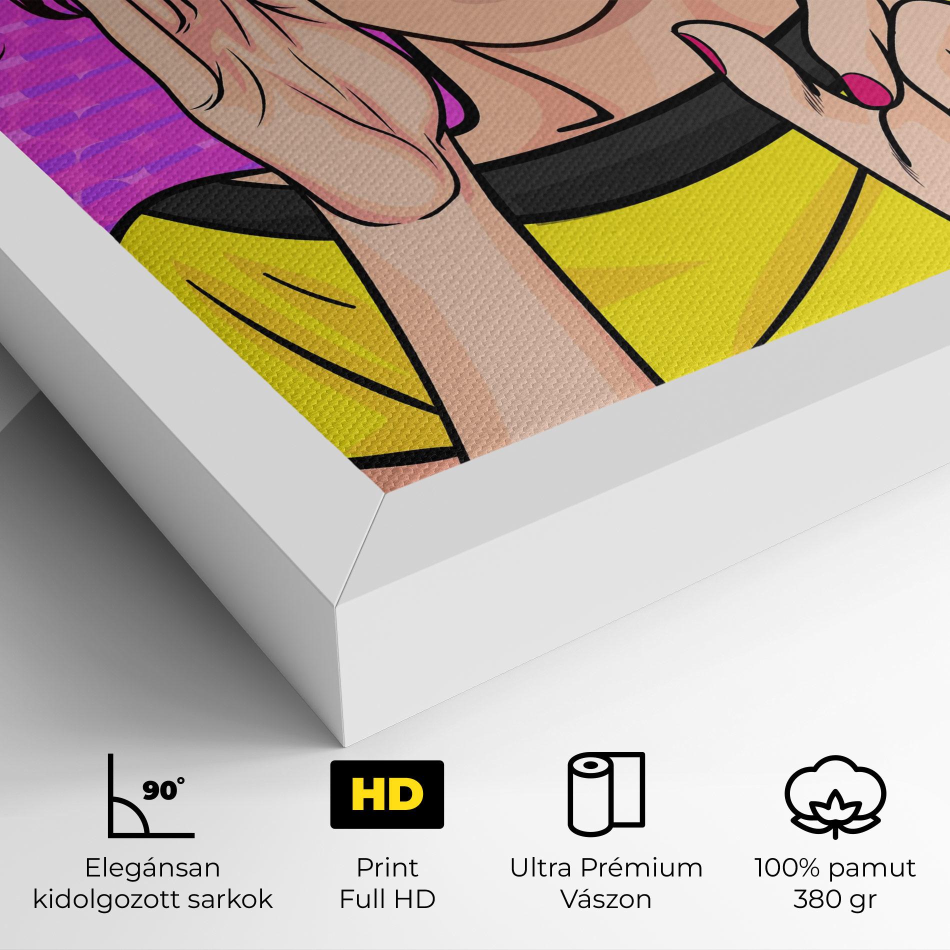 Vászonkép Surprised Pop Woman mockup 4