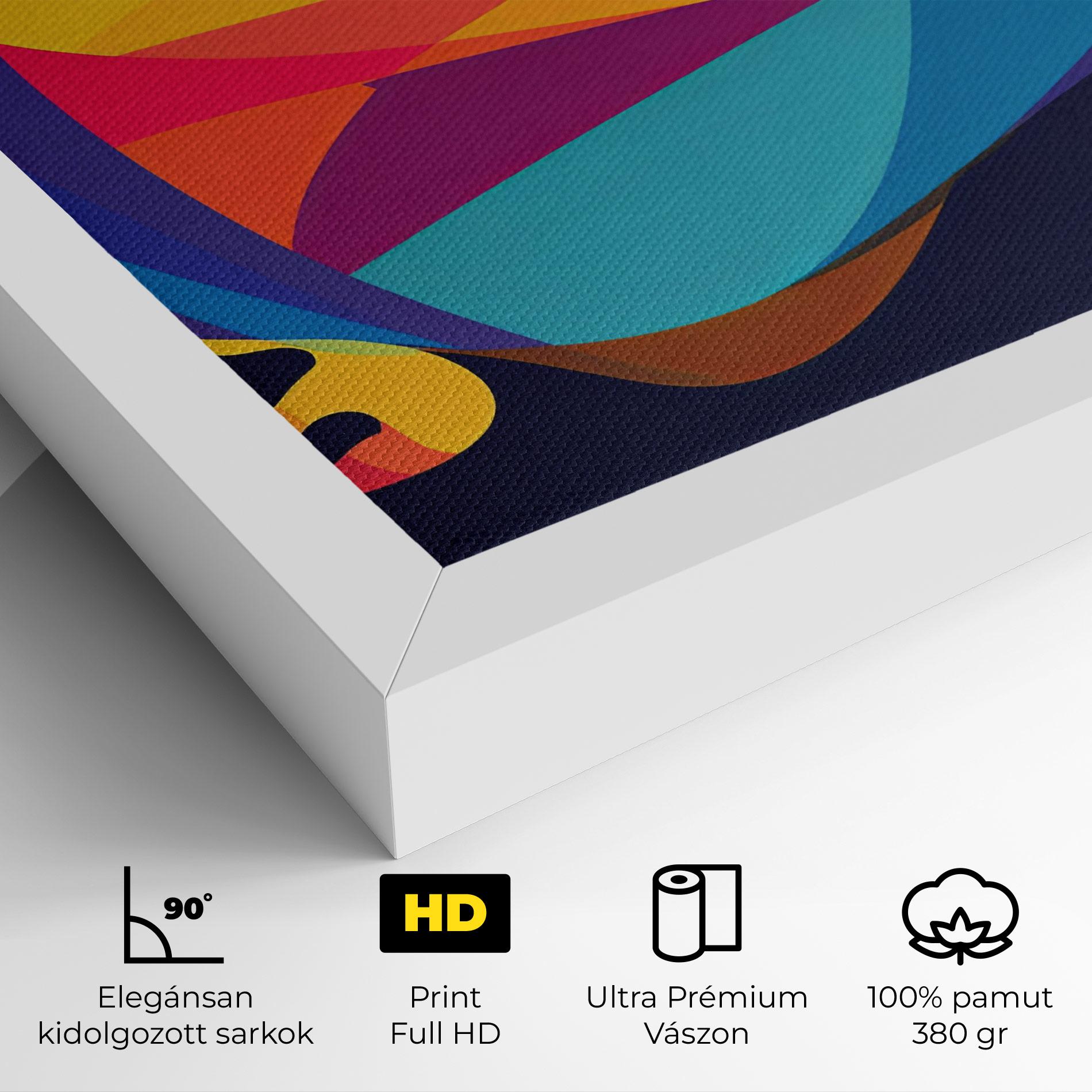 Vászonkép Yellow Pop Face mockup 4