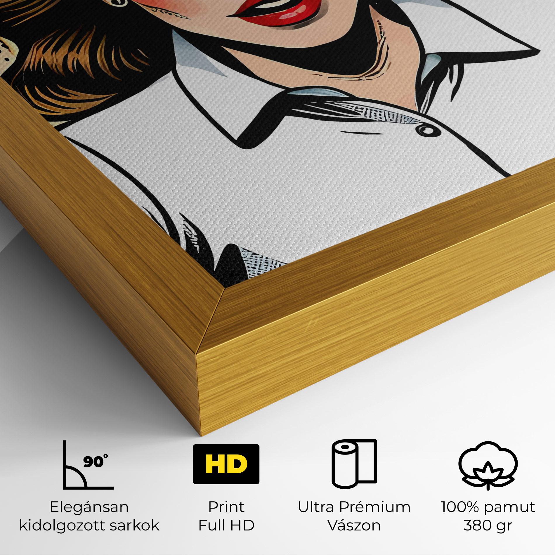 Vászonkép Blue Eye Pop Art mockup 4