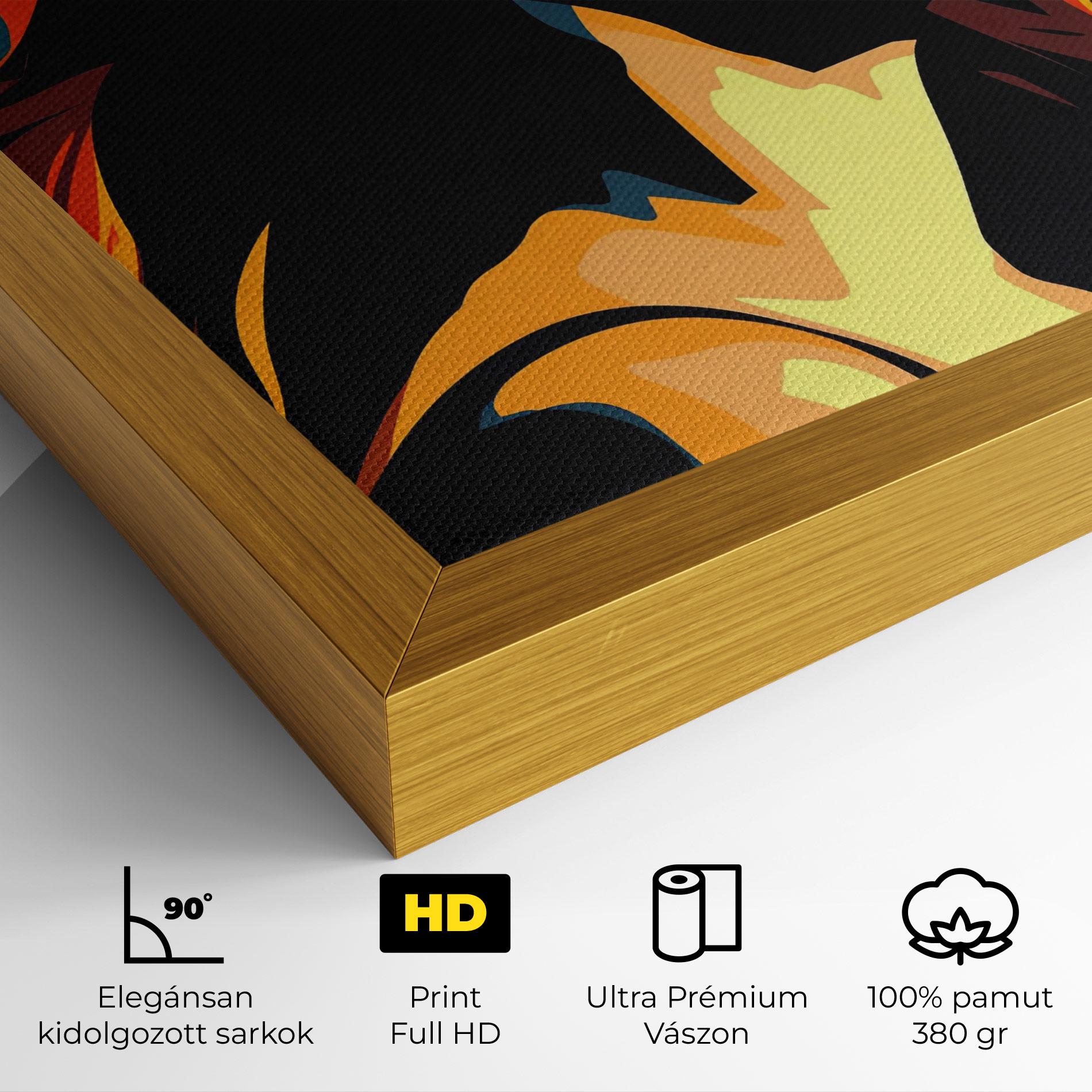 Vászonkép Blue Yellow Pop Art mockup 4