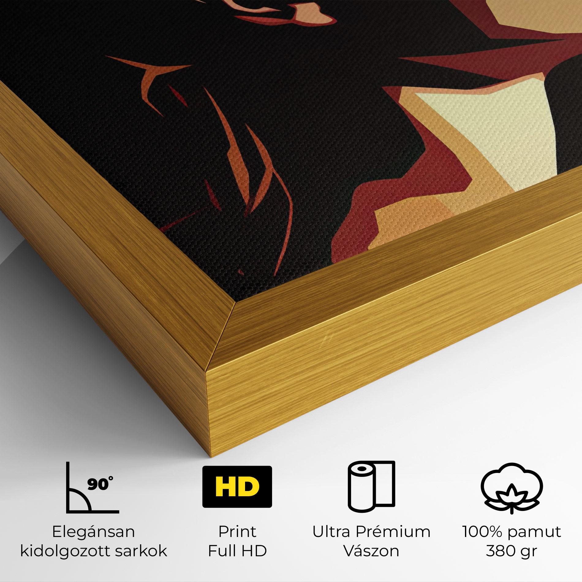 Vászonkép Cream Red Pop Art mockup 4