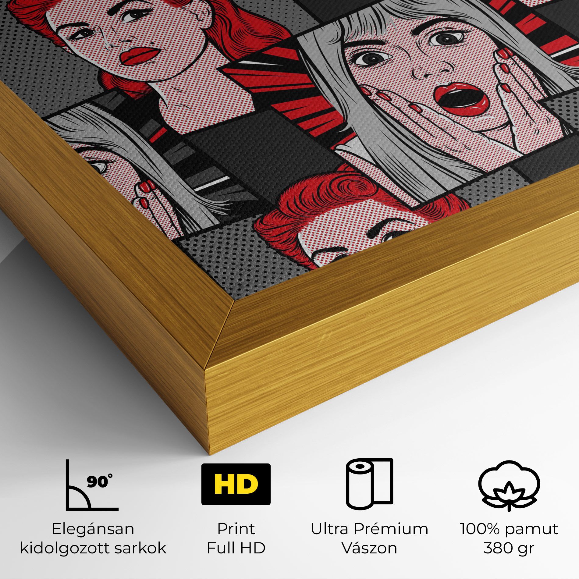 Grey Red Pop Art mockup 4