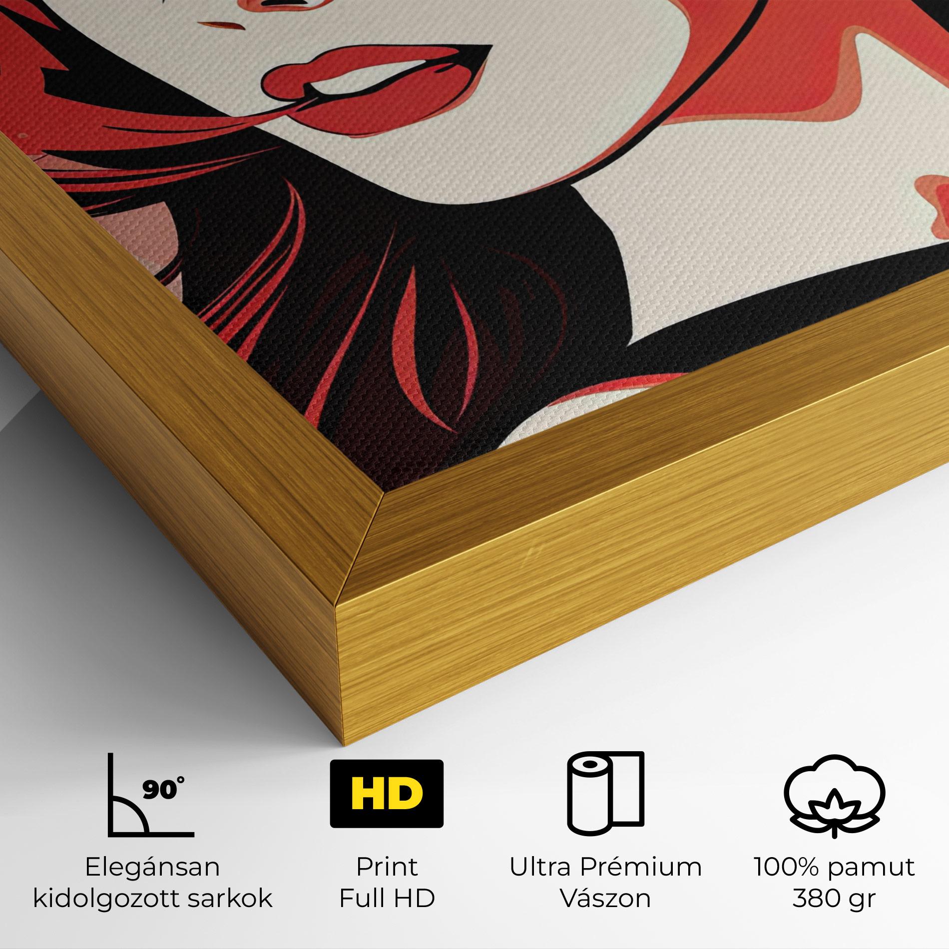 Vászonkép Red Hair Pop Art mockup 4