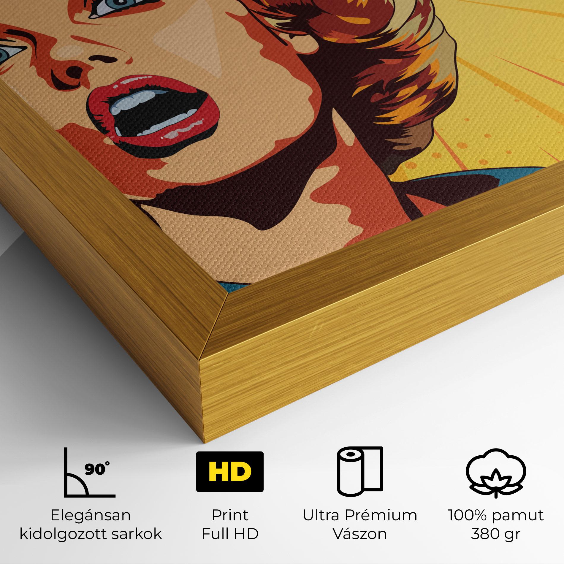 Vászonkép Surprised Blonde Lady mockup 4
