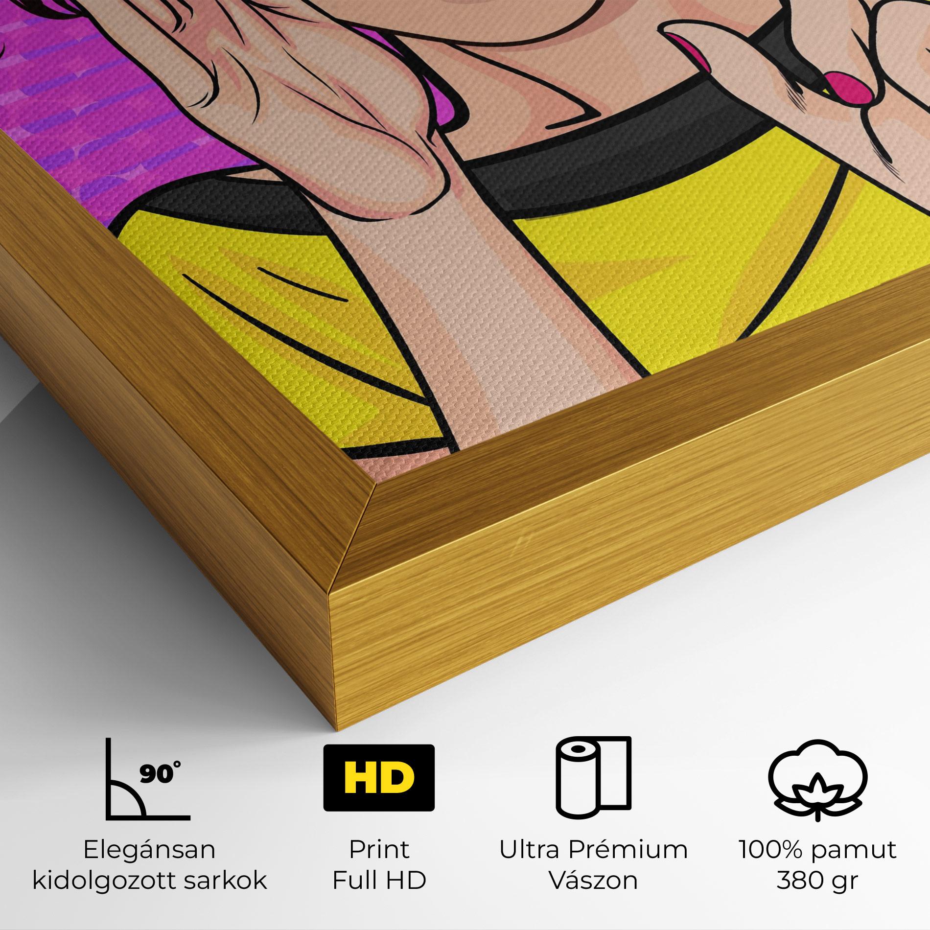 Vászonkép Surprised Pop Woman mockup 4