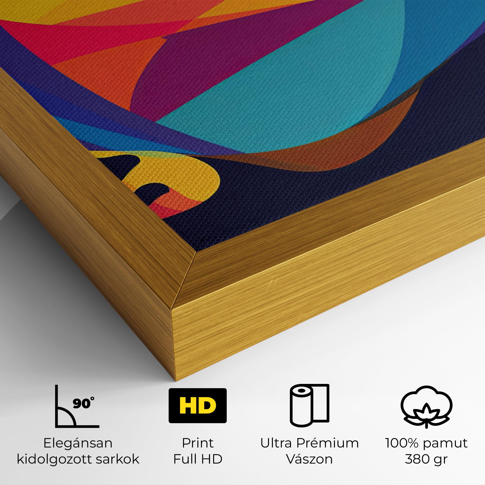 Vászonkép Yellow Pop Face mockup 4