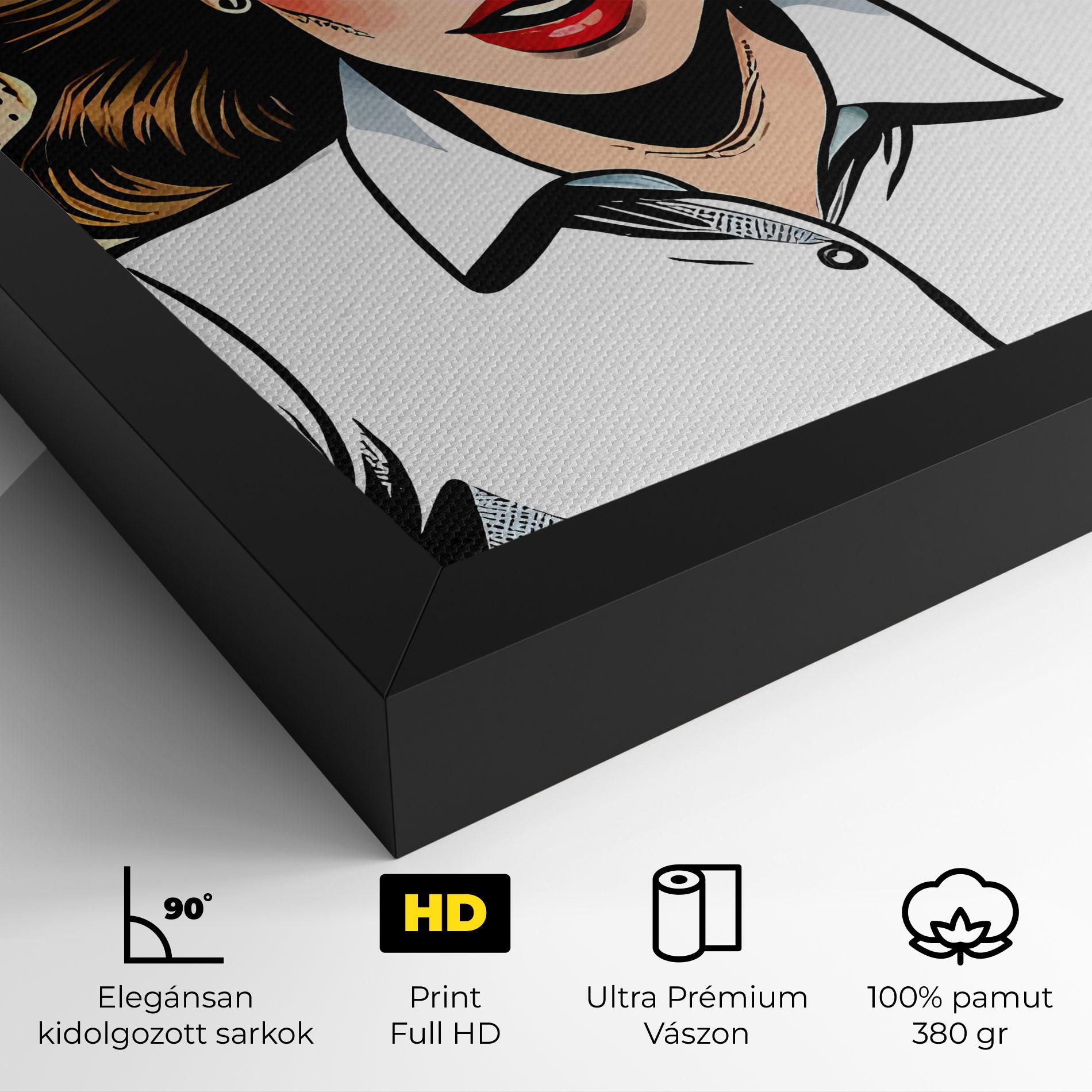 Vászonkép Blue Eye Pop Art mockup 4