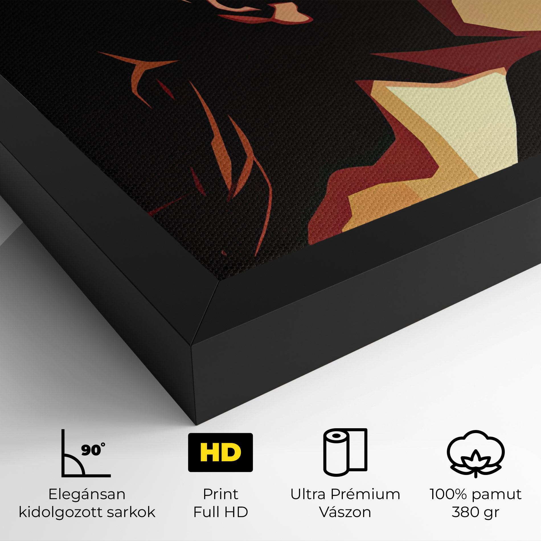 Vászonkép Cream Red Pop Art mockup 4