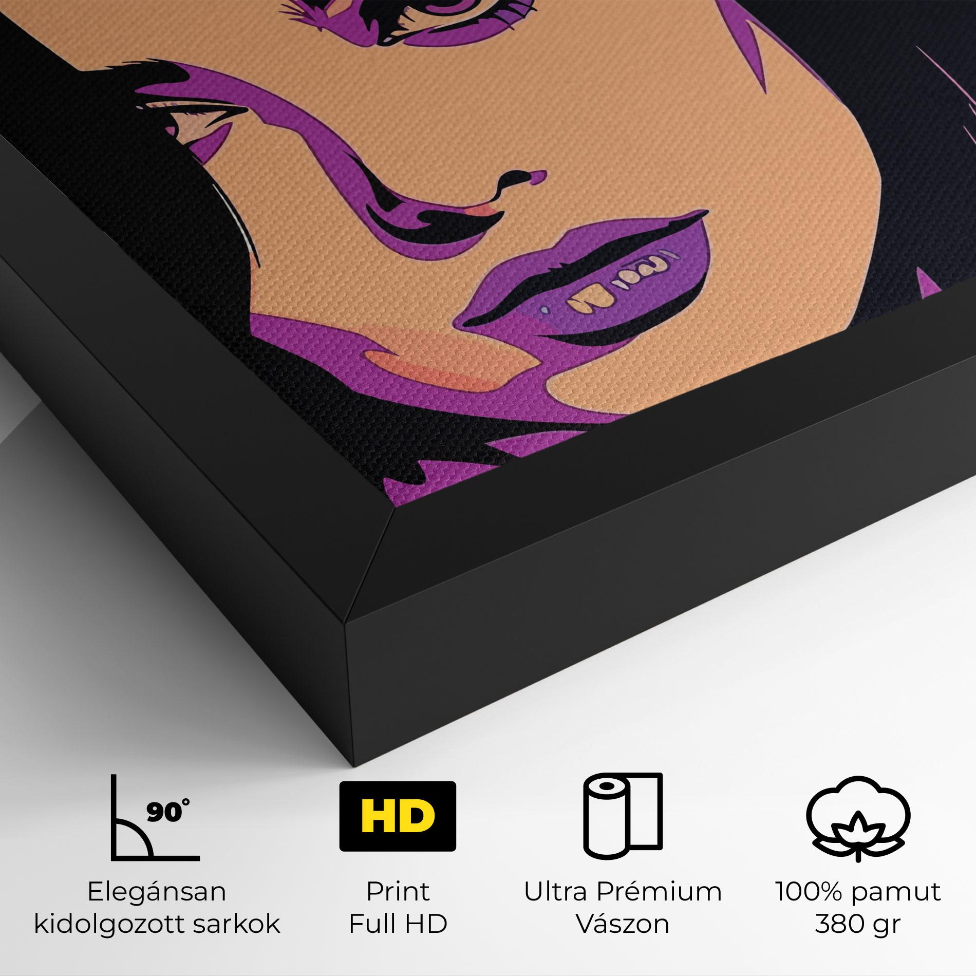 Vászonkép Pop Purple Woman mockup 4
