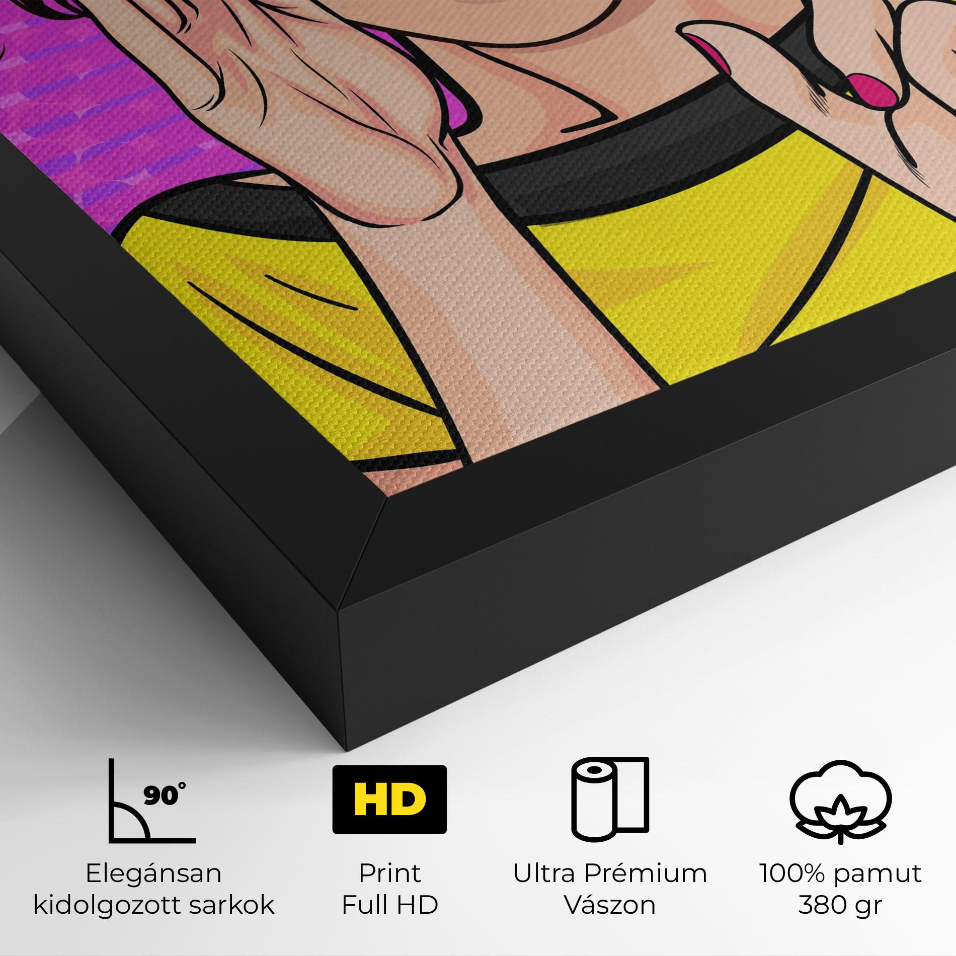 Vászonkép Surprised Pop Woman mockup 4