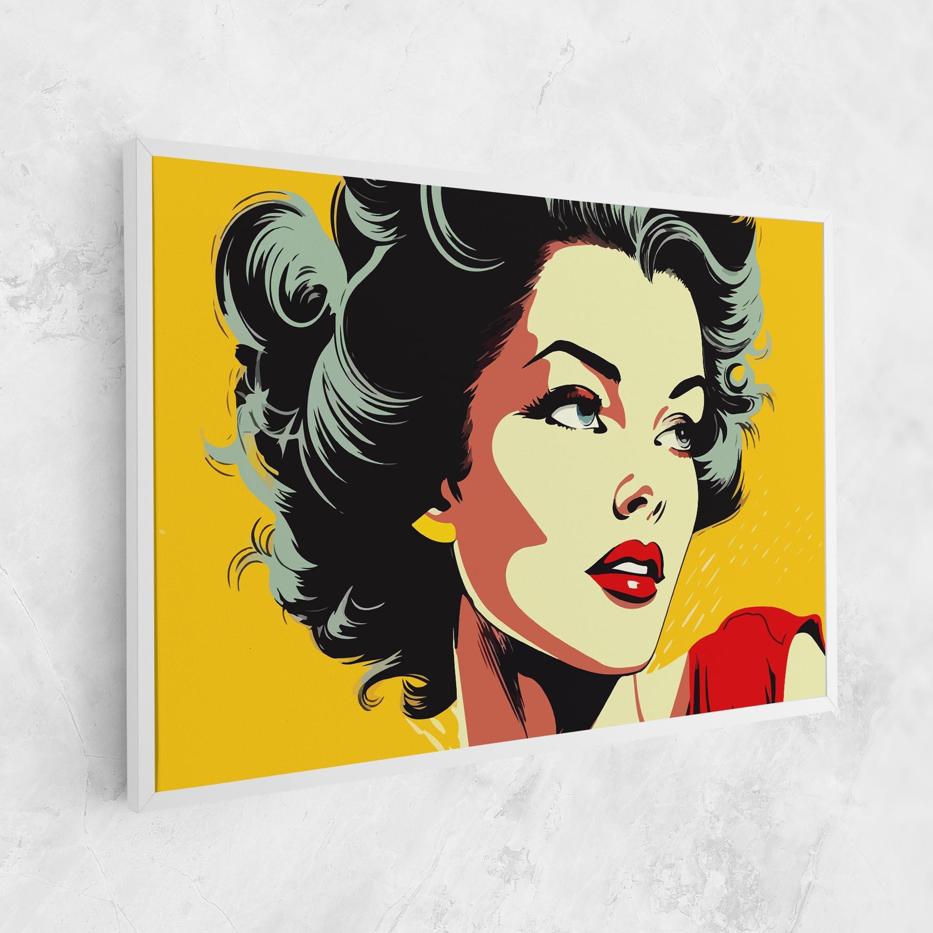 Vászonkép Pop Art Pretty Lady mockup 1