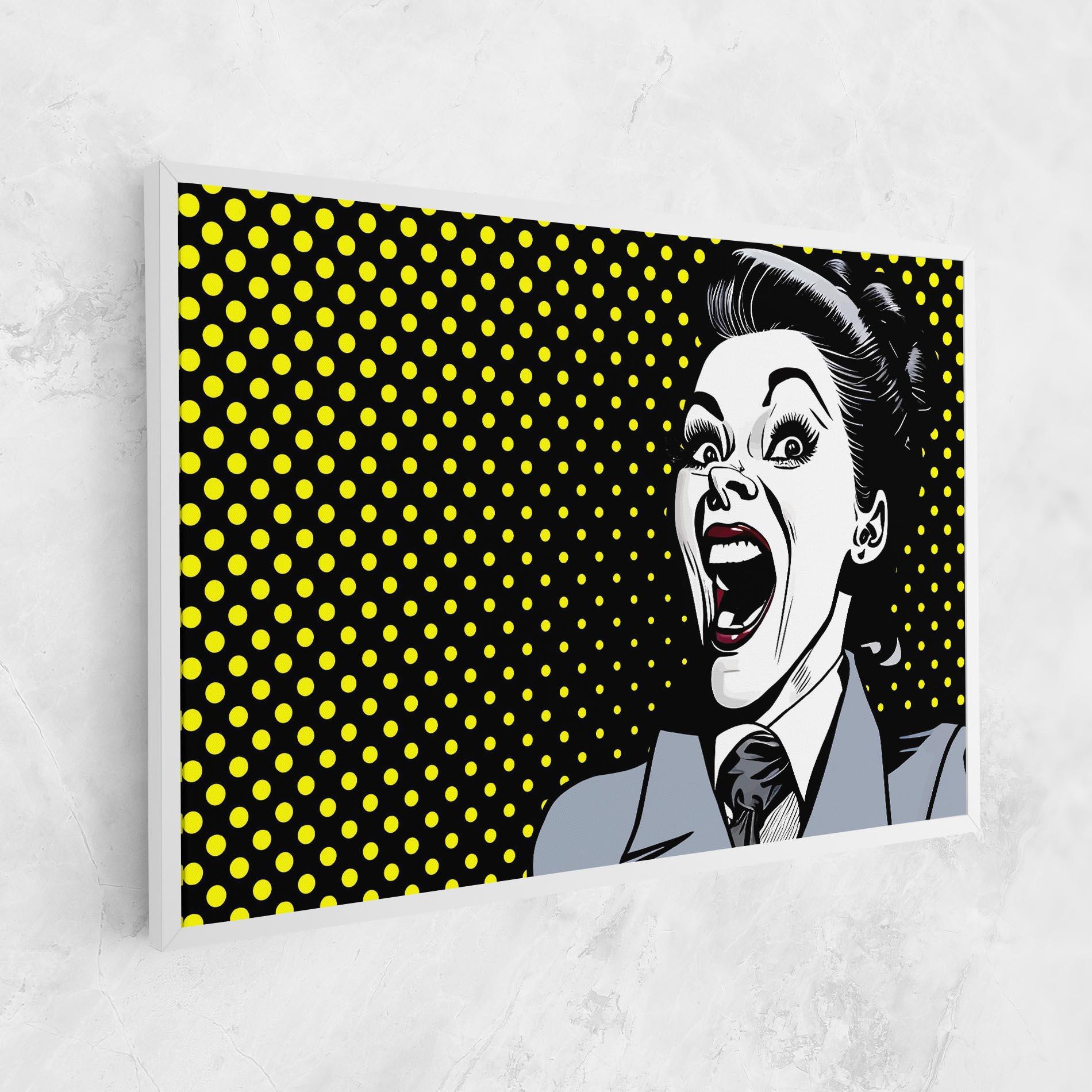 Vászonkép Screaming Pop Art mockup 1