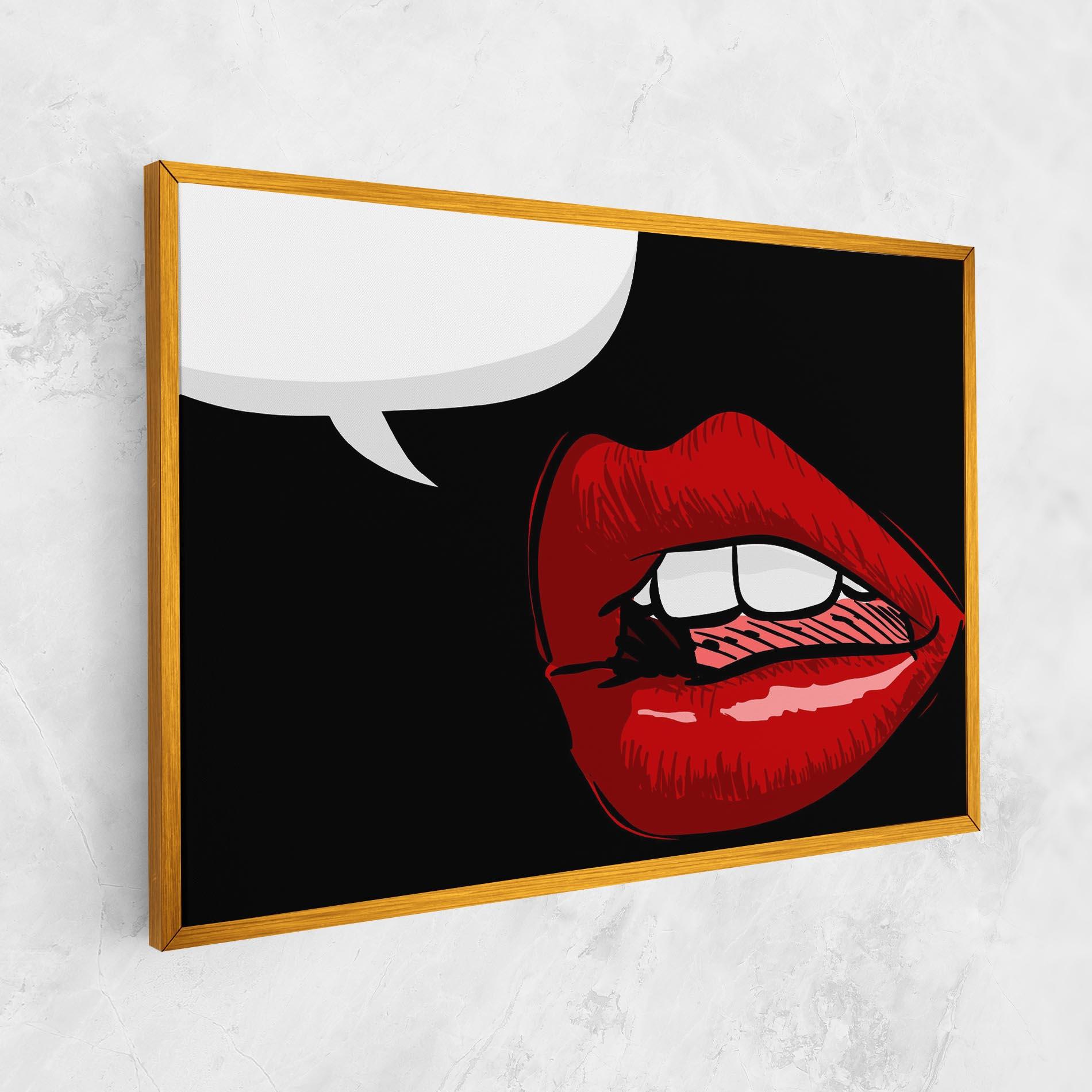 Vászonkép Pop Red Lips mockup 1